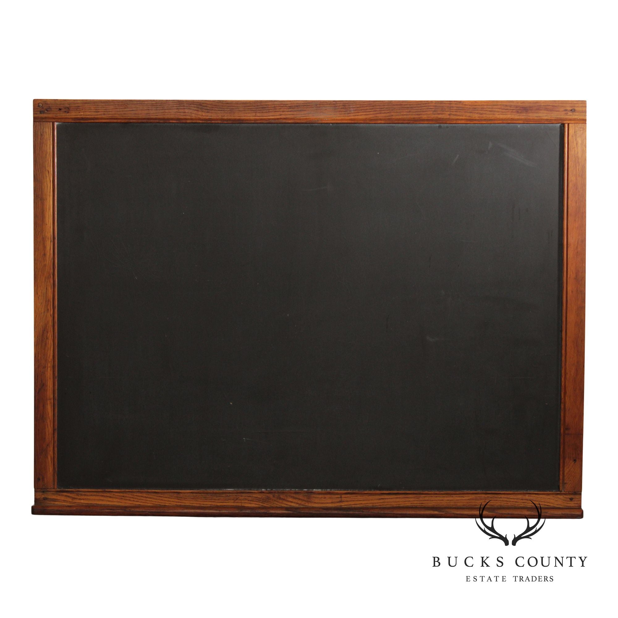 Vintage Large Oak Framed Chalkboard