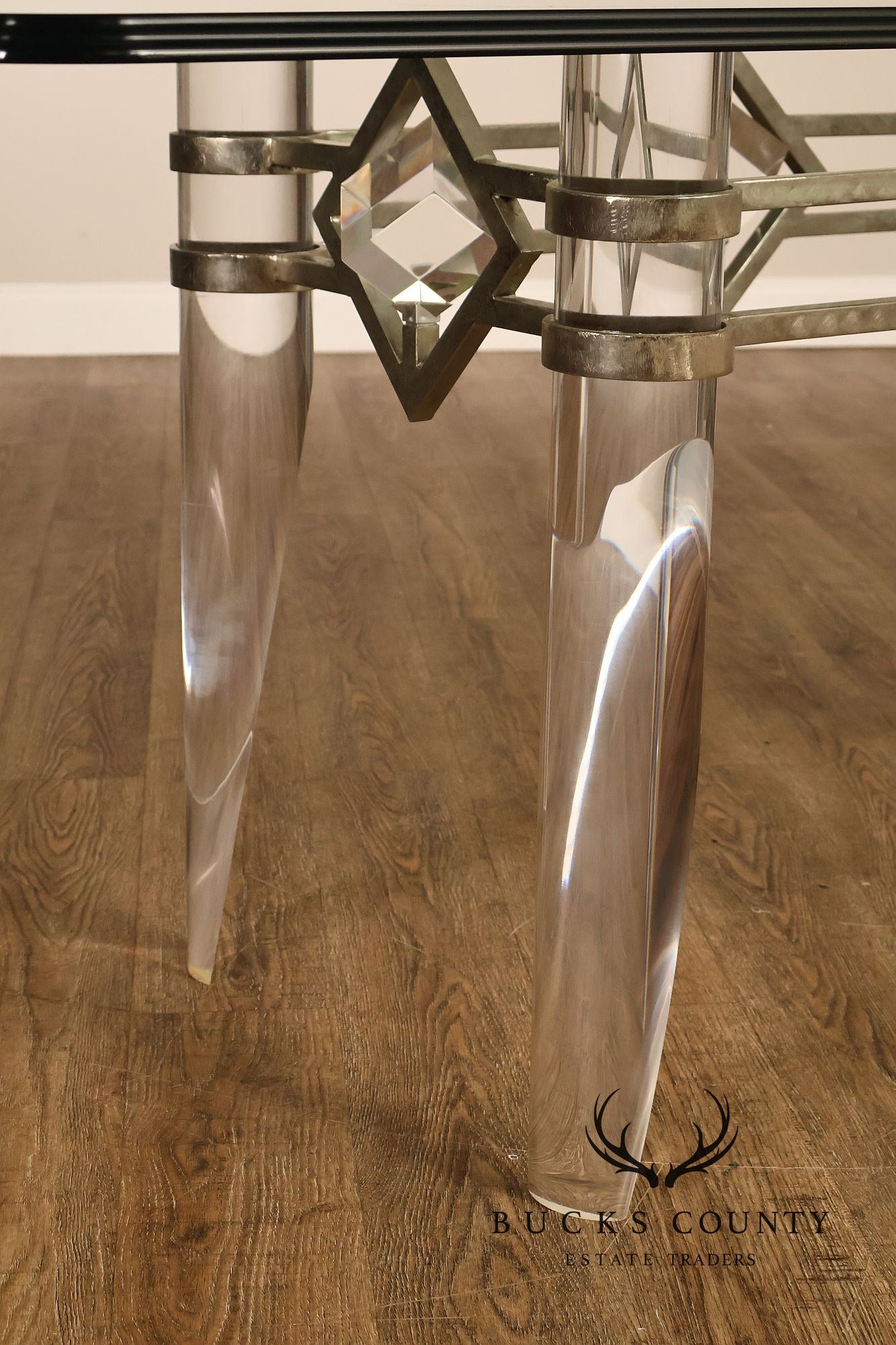 Pietro Costantini For Ello Glass Top Dining Table With Sculptural Base