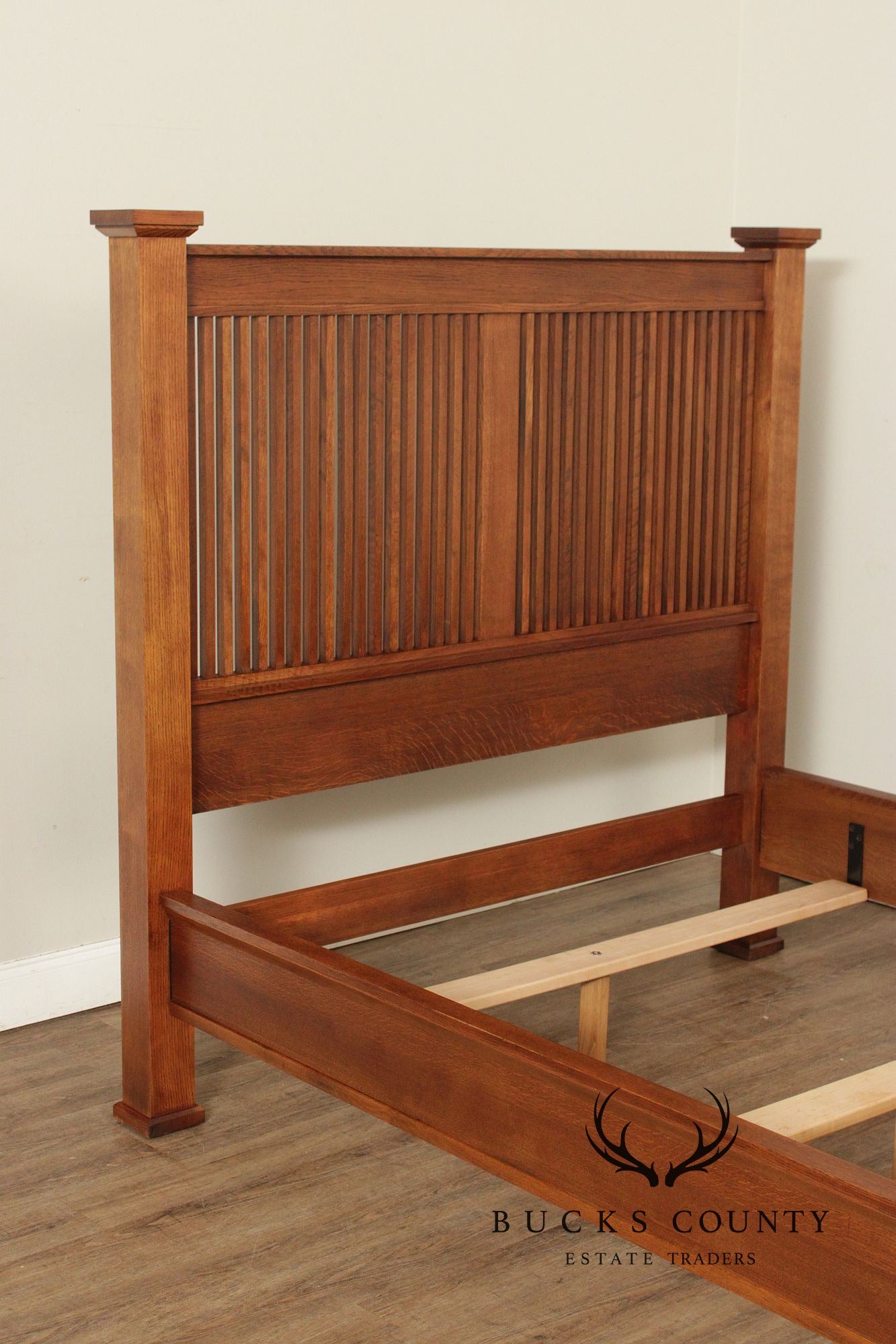 Stickley Mission Collection Oak Queen Size Prairie Bed