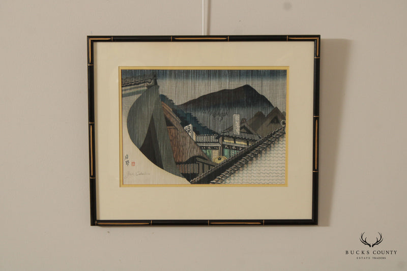 Jun'ichiro Sekino Framed Japanese Woodblock Print, 'Shono'
