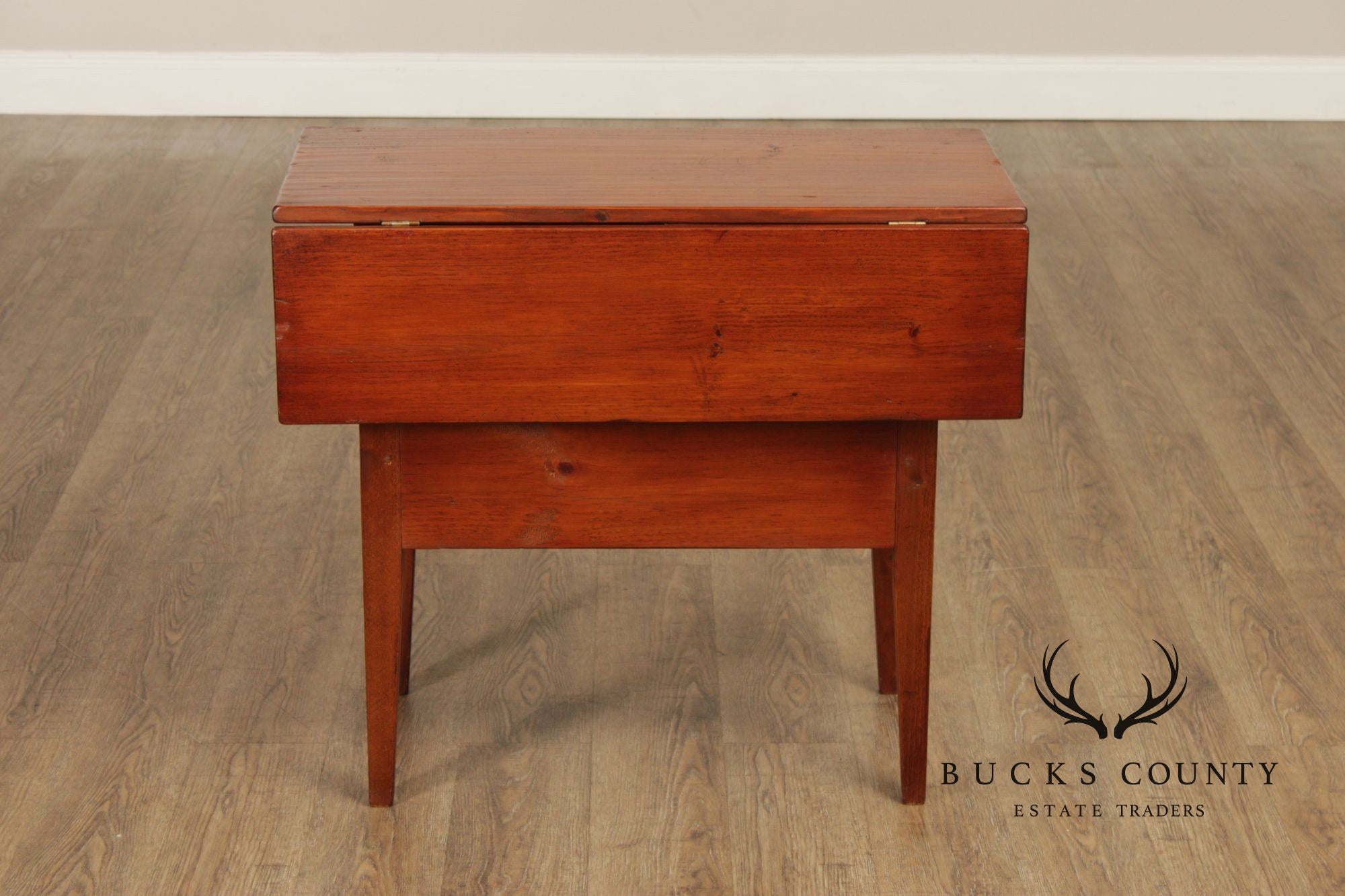 Shaker Style Custom Pine Drop-Leaf Sewing Cabinet