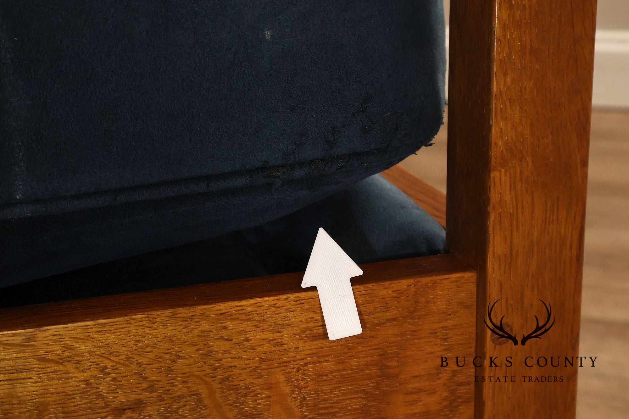 Stickley Mission Harvey Ellis Pair Of Inlaid Cube Chairs
