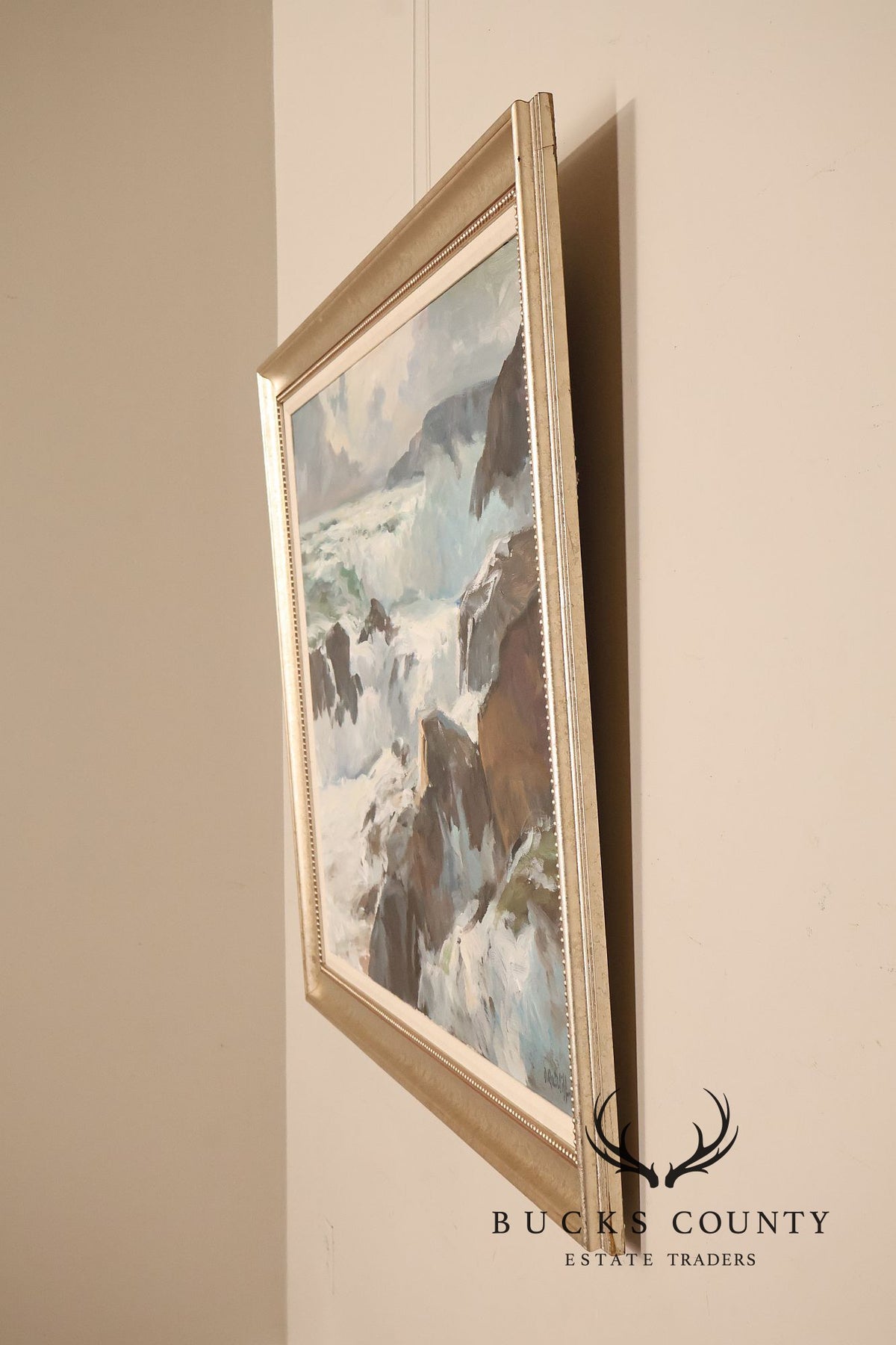 Dale Ratcliff Acrylic on Linen Painting, 'Silver Sea'