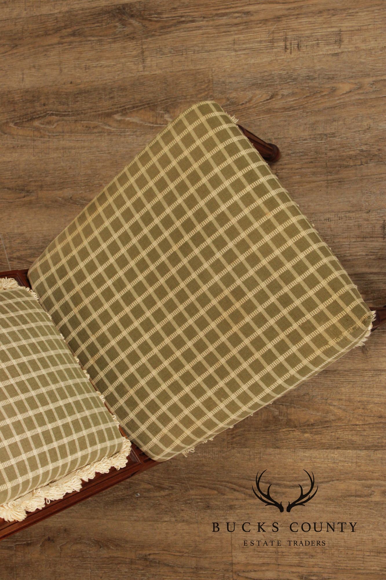 French Louis XVI Style Set Of Four Carved Walnut Dining Chairs