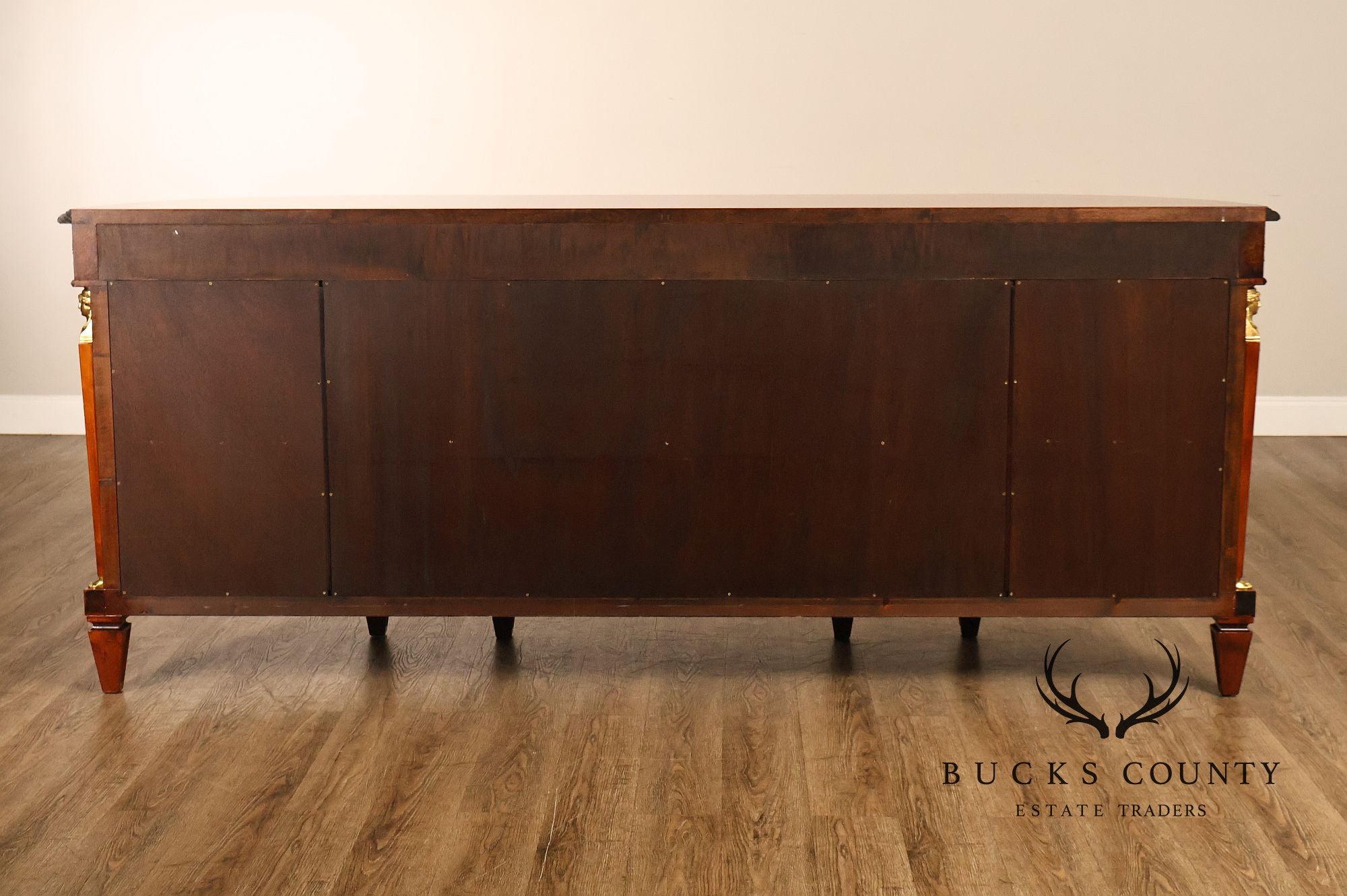 Rho Mobili D'Epoca Neoclassical Burl Wood Marquetry Inlaid Sideboard