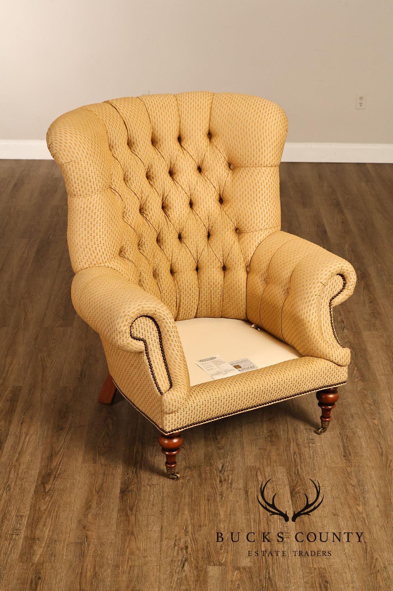 Robb & Stucky English Traditional Style Tufted Wing Chair
