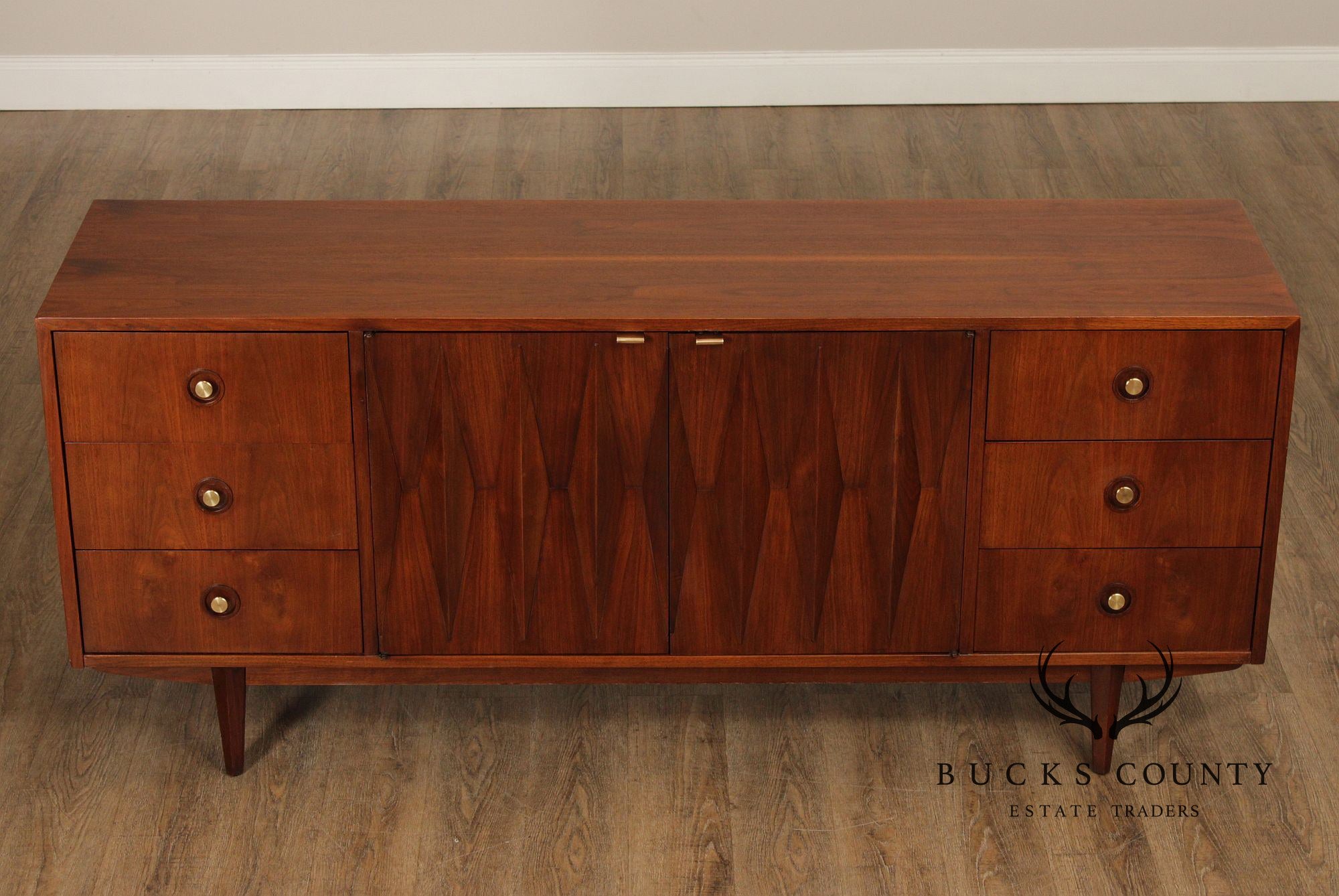 Albert Parvin For American Of Martinsville Mid Century Modern Walnut Long Dresser