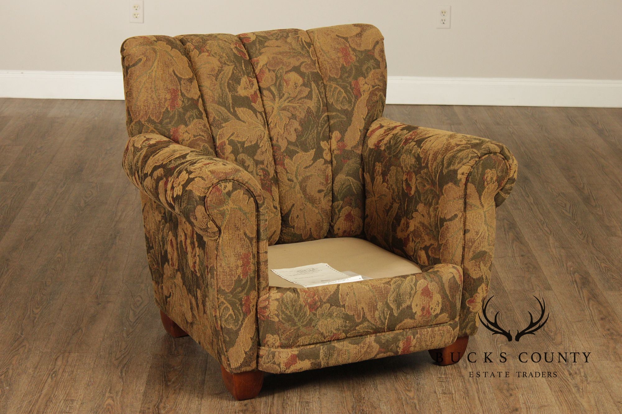 Thomasville Channel-Back Upholstered  Lounge Chair