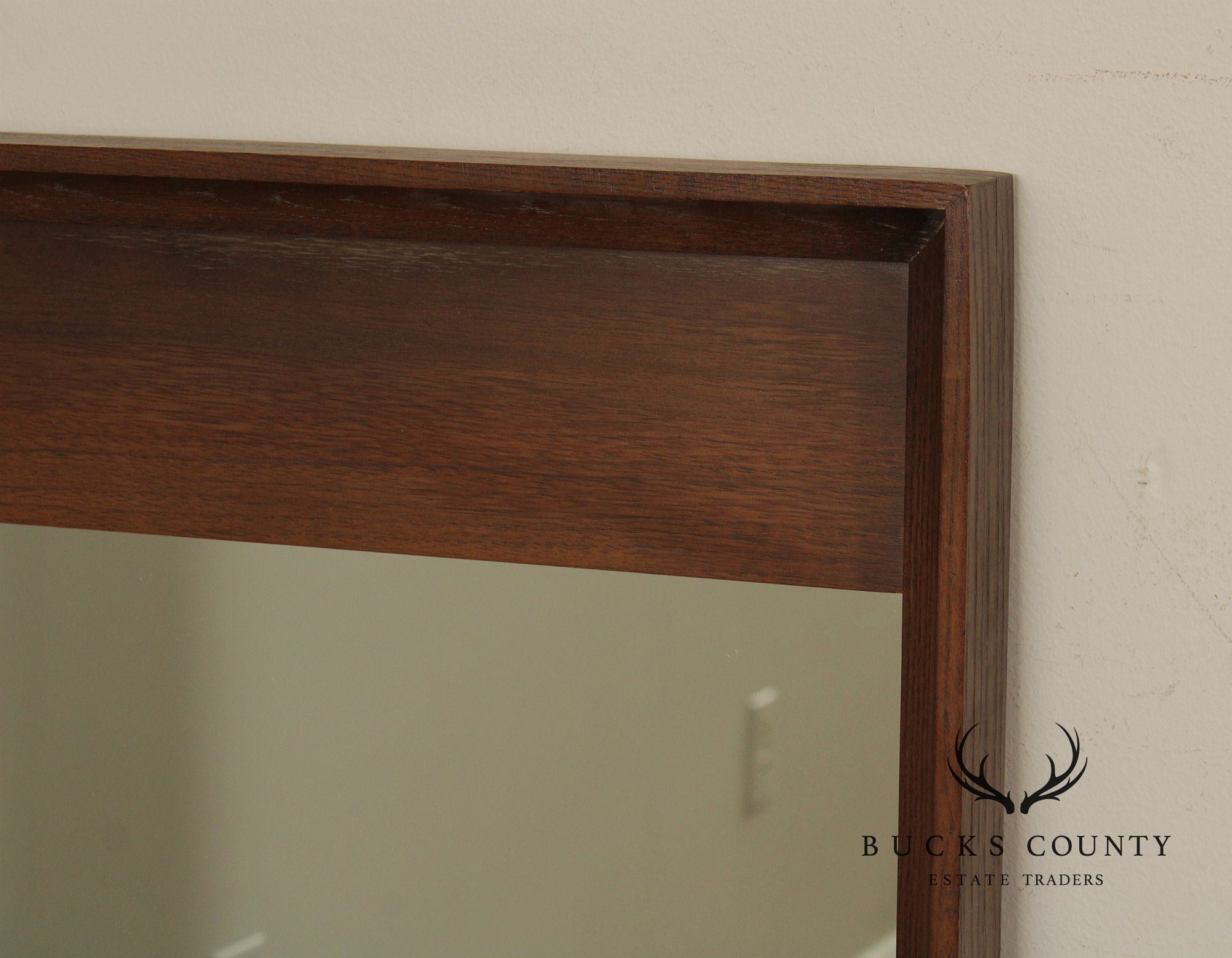 Mid Century Modern Pair of Walnut Mirrors