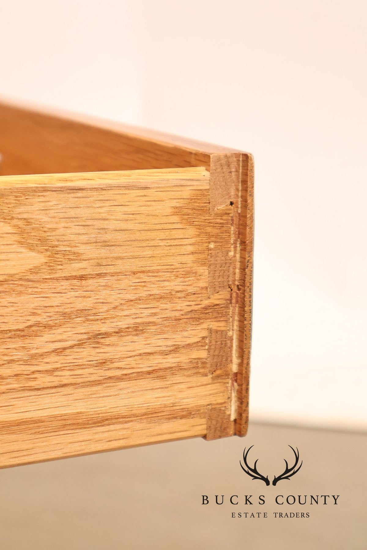 Ethan Allen Rustic Style Oak Flip Top Server