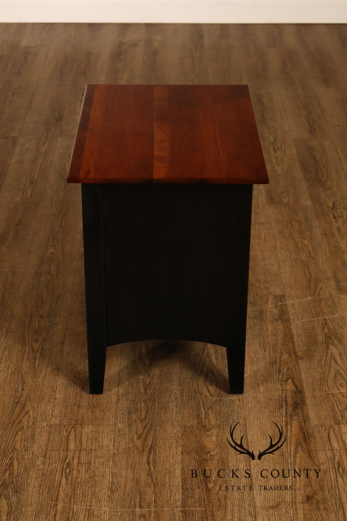 Ethan Allen American Impressions Pair Of Two-Tone Cherry Two Drawer Nightstands