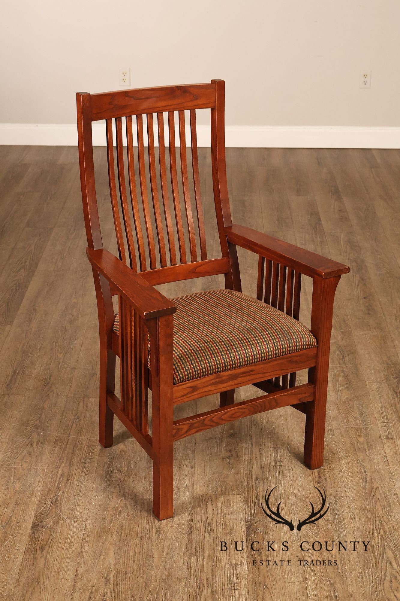 Nichols & Stone Mission Oak Style Set Of Eight Dining Chairs