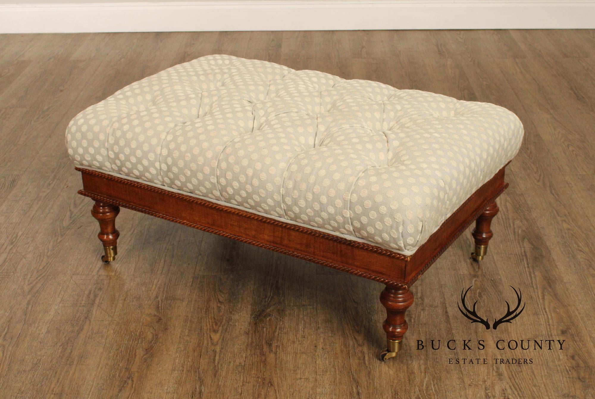 English Regency Style Tufted Ottoman