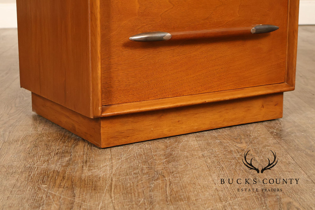 Widdicomb Mid Century Modern Pair of Walnut Nightstands
