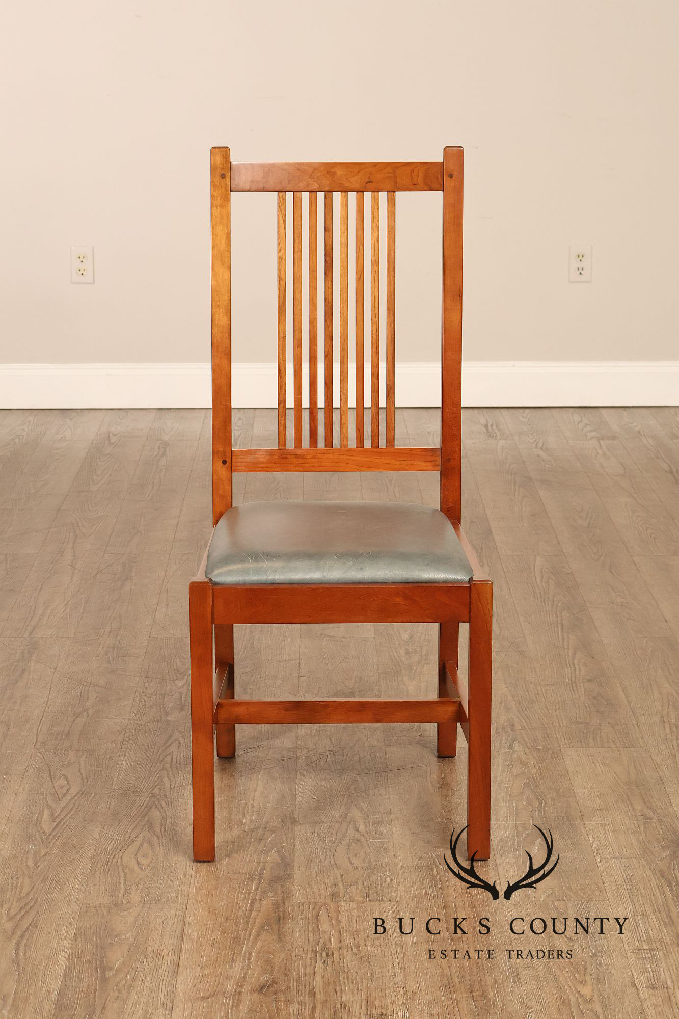 Stickley Mission Collection Set Of Eight Cherry Spindle Dining Chairs