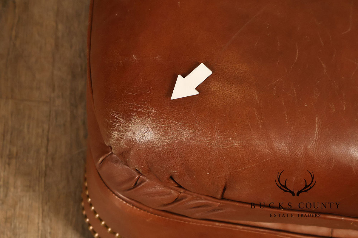 Hancock & Moore 'Austin' Leather Armchair and Ottoman