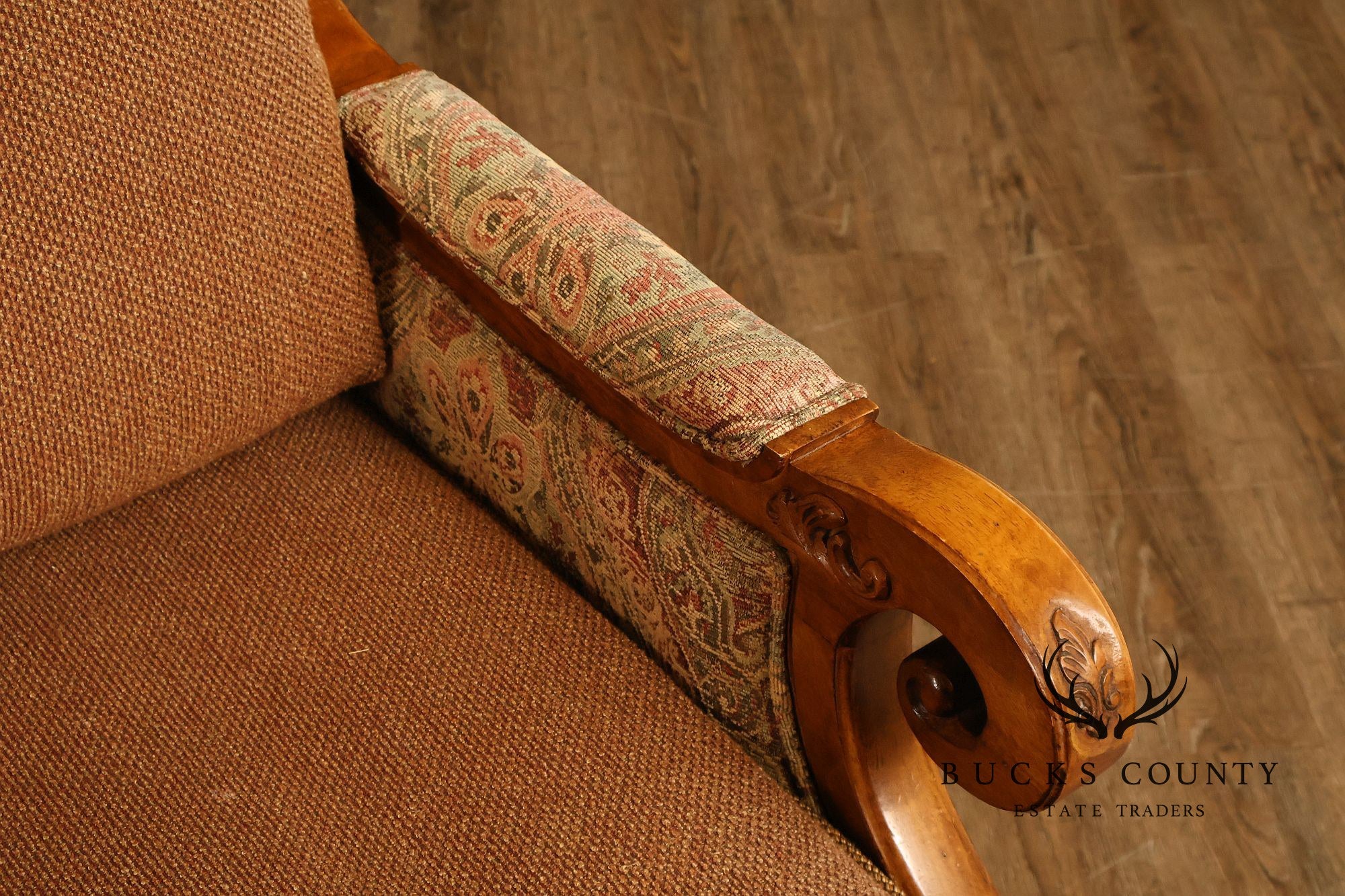 Robb & Stucky British Colonial Style Armchair with Ottoman