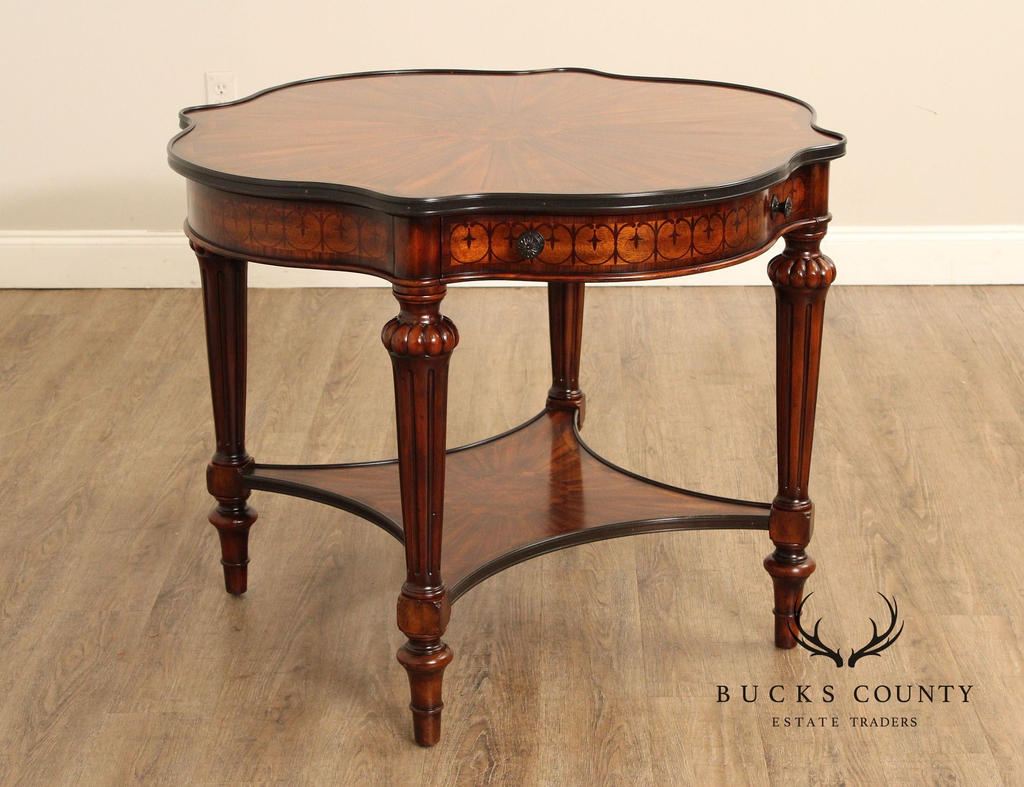 Theodore Alexander Italian Regency Style Inlaid Center Table