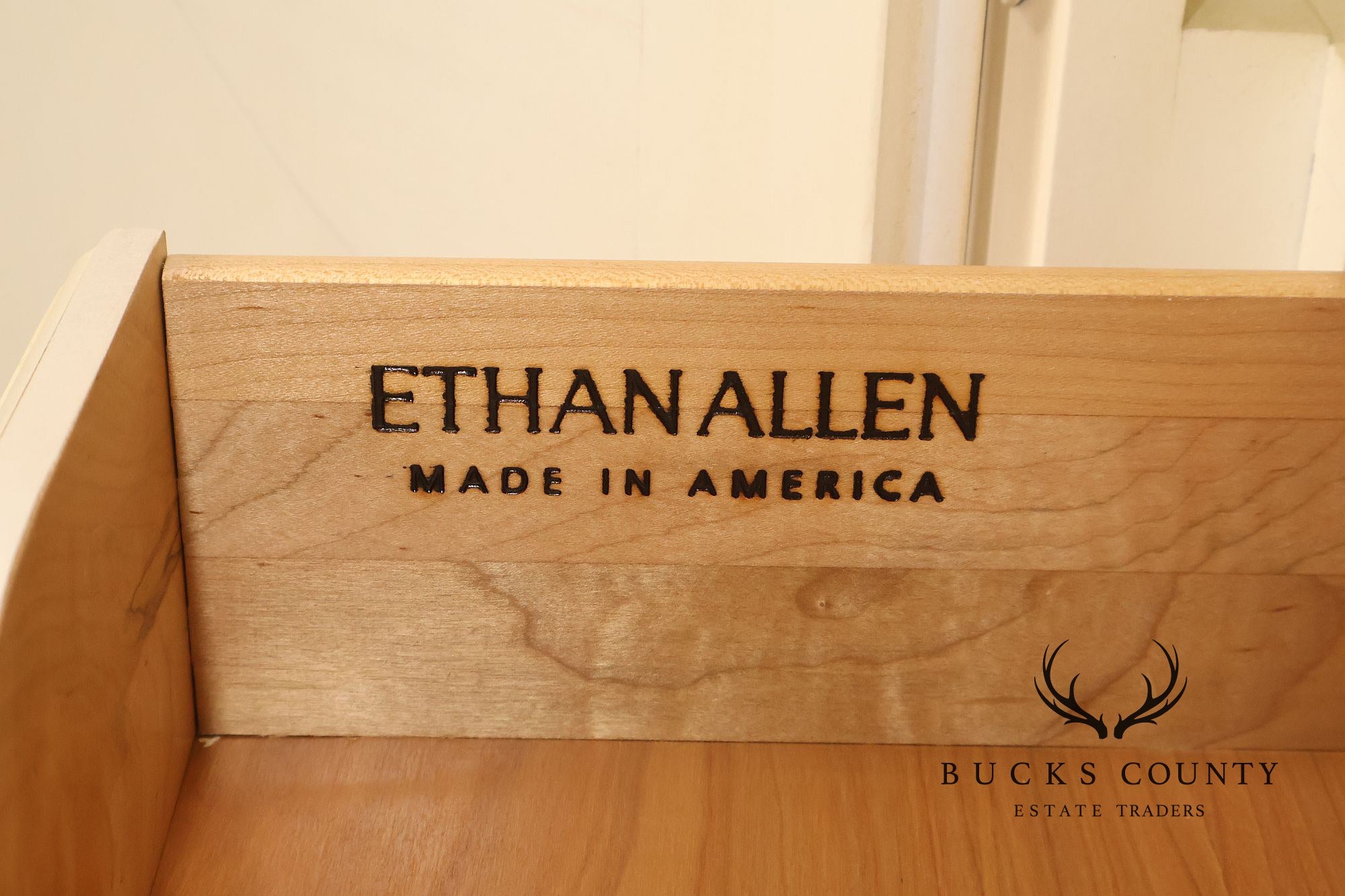 Ethan Allen Country French Painted Armoire Cabinet