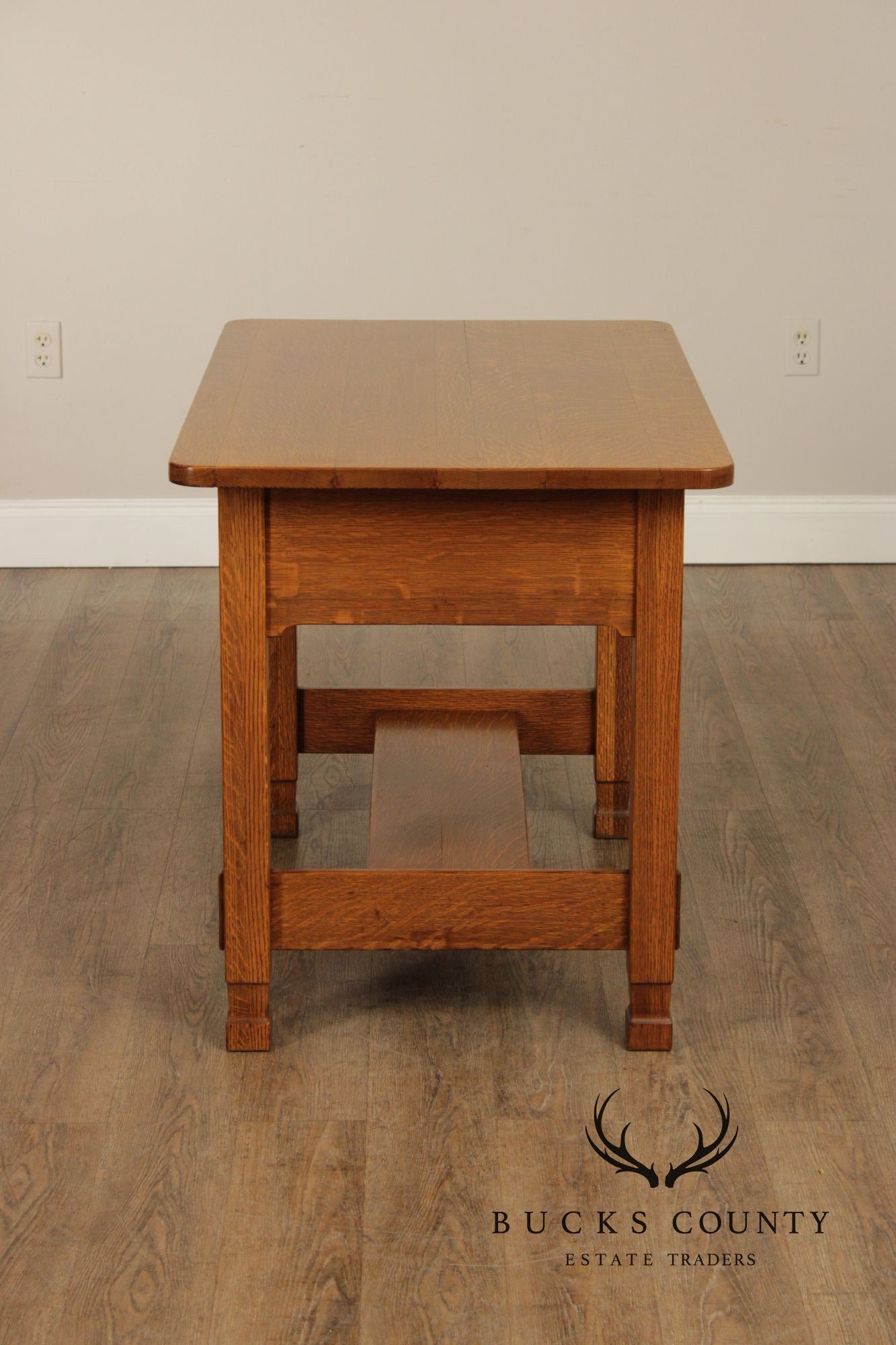 Stickley Brothers Antique Mission Oak Library Table