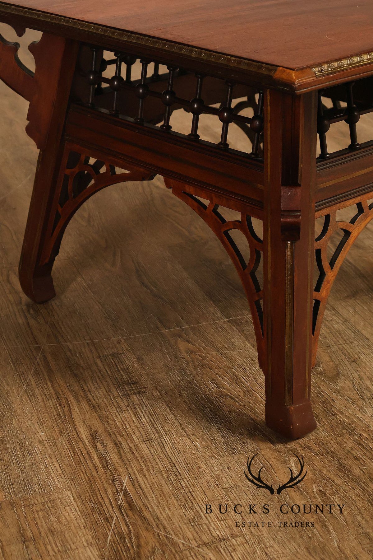 Gothic Revival Style Carved Walnut Coffee Table