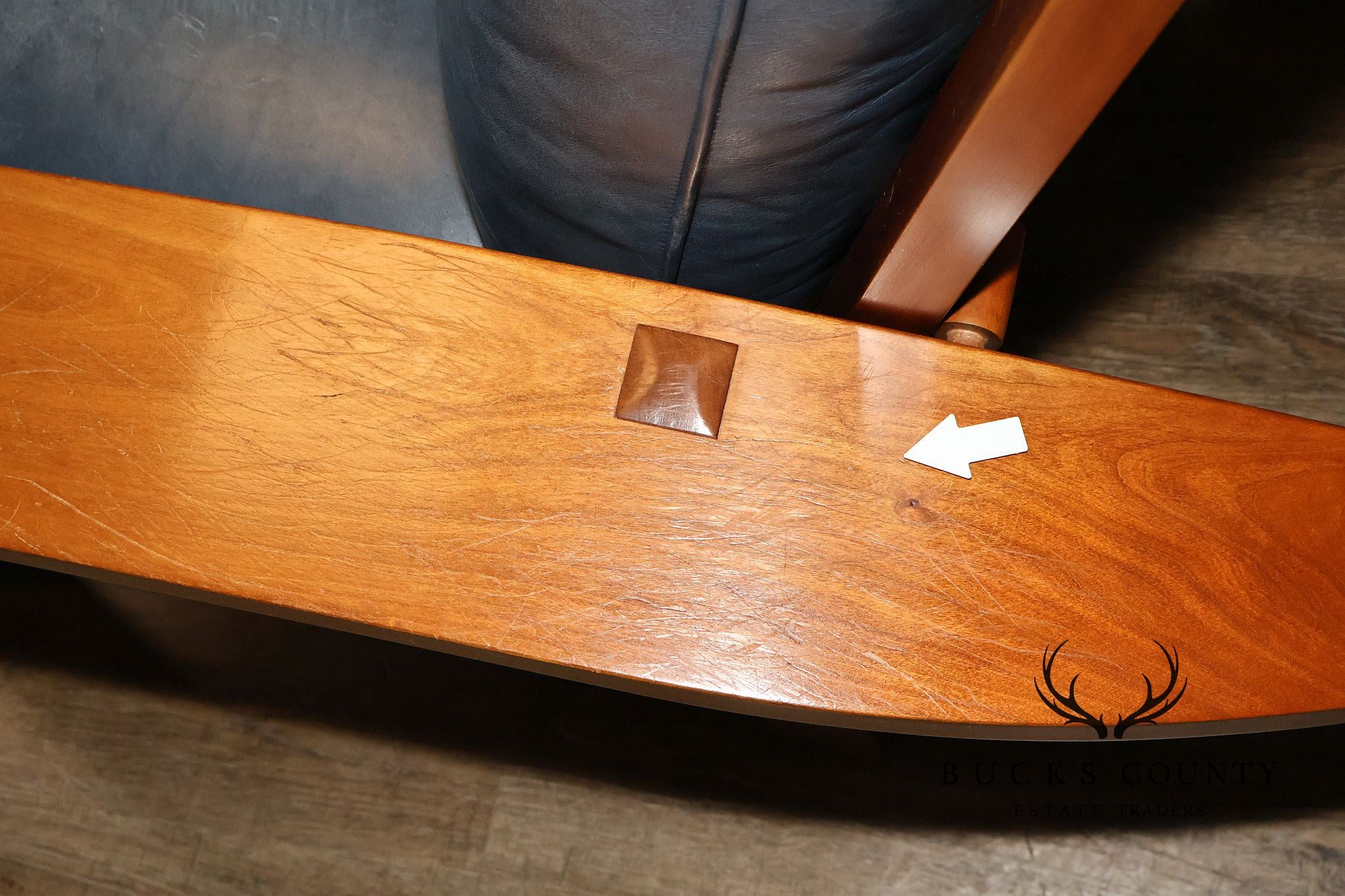 Stickley Mission Collection Cherry Bow Arm Morris Chair and Ottoman