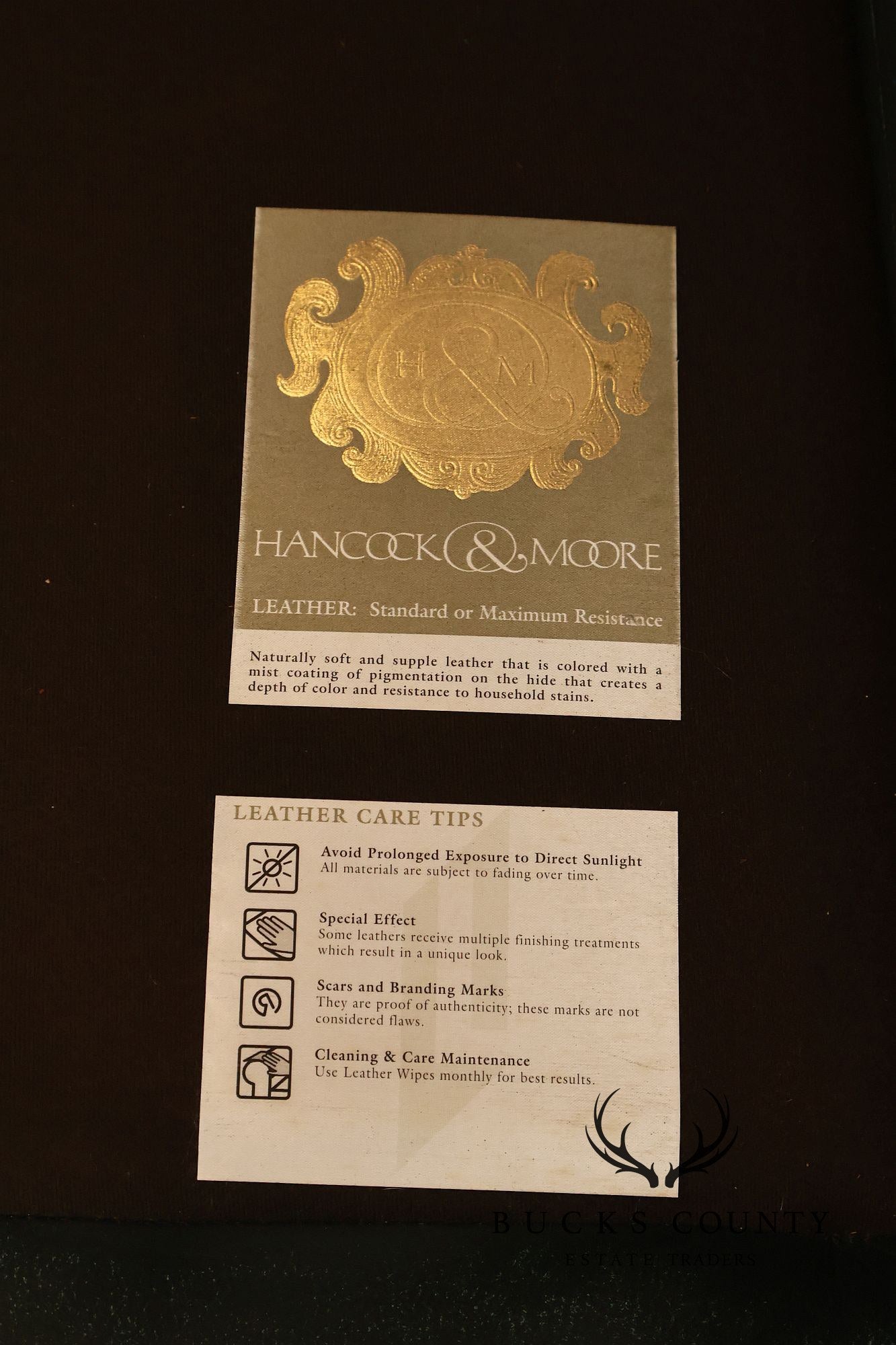 Hancock & Moore Green Leather Recliner Club Chair