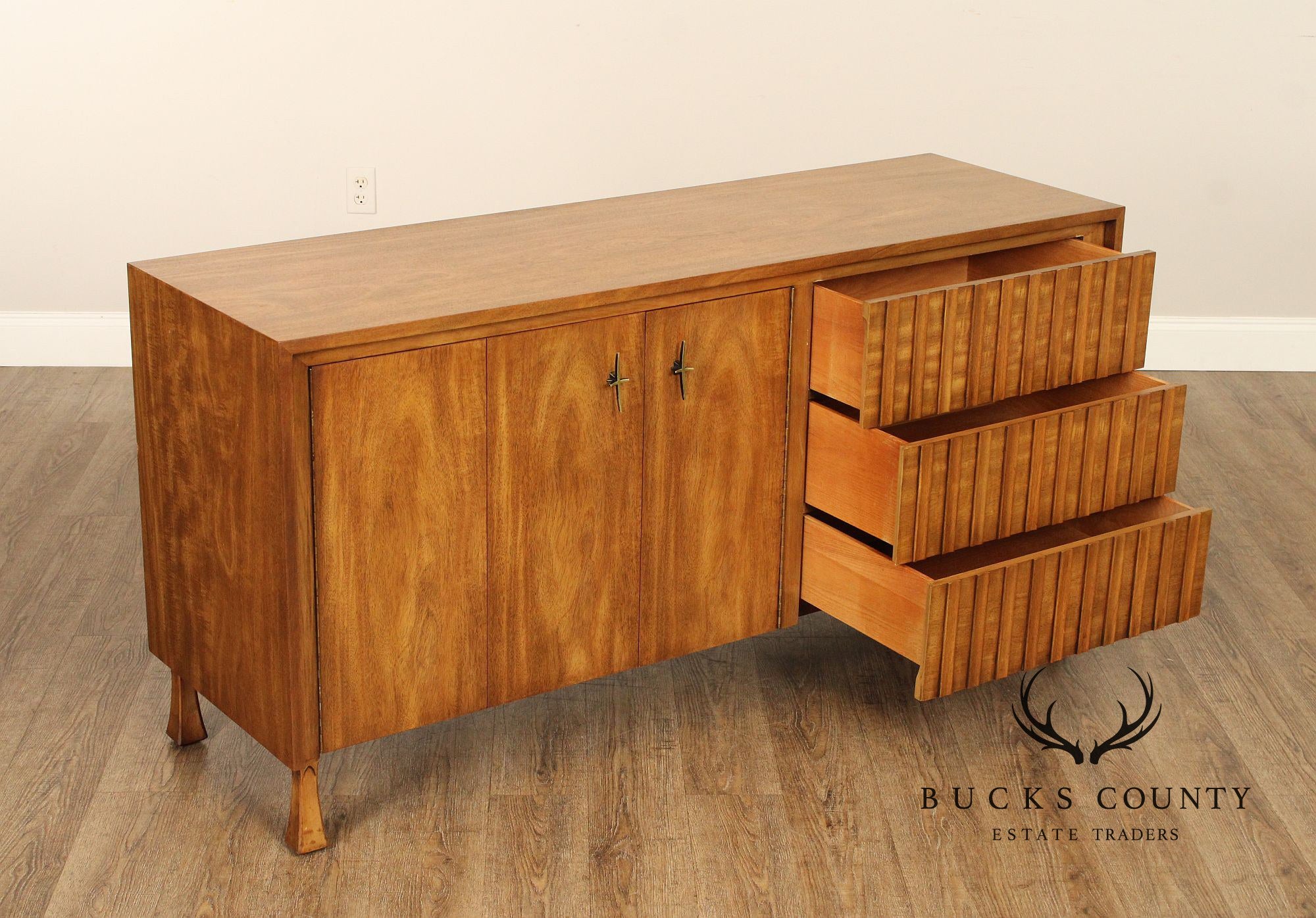 John Widdicomb Mid Century Modern Walnut Long Dresser