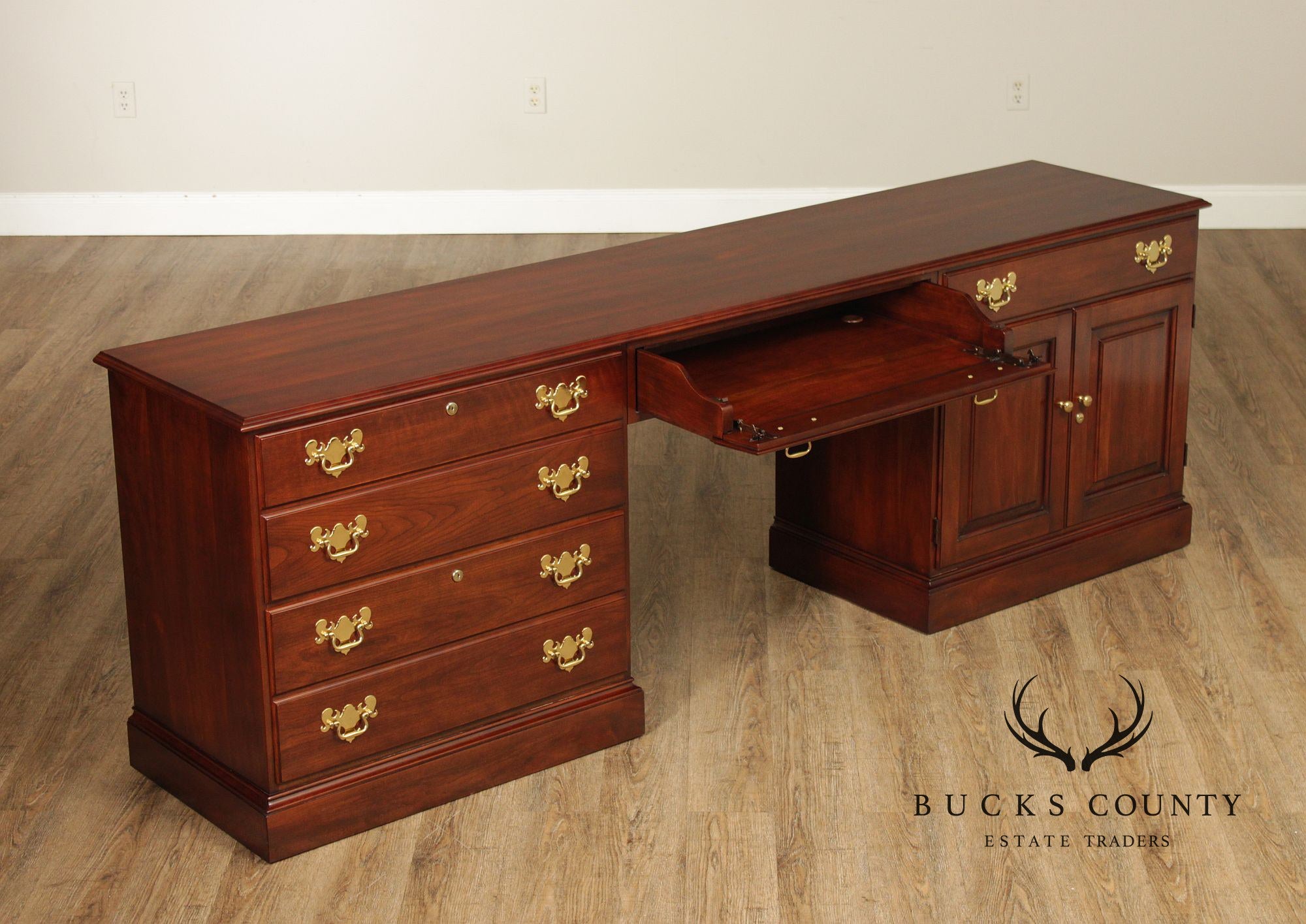 Statton Solid Cherry Executive Desk Credenza