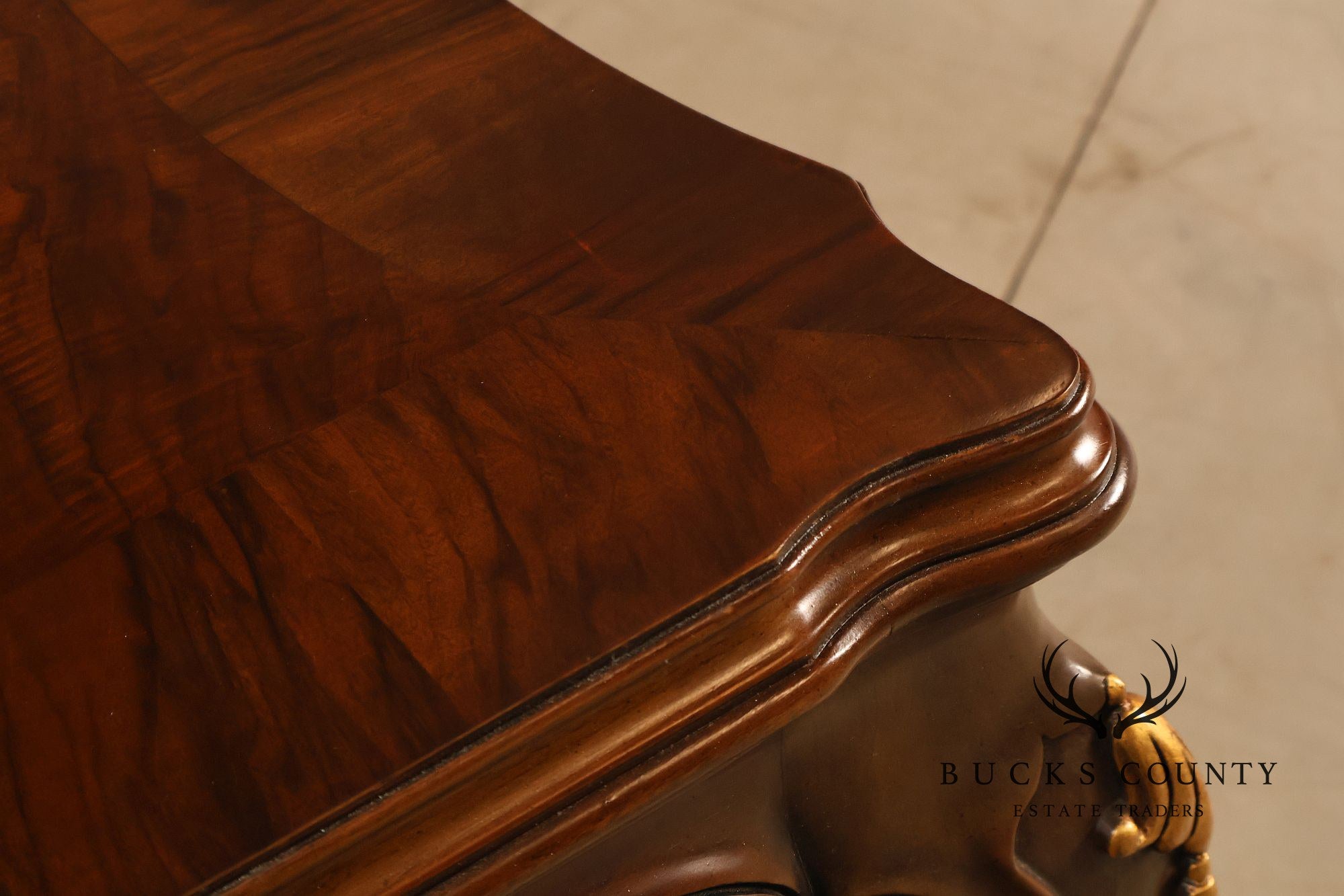 Karges French Louis XV Style Walnut Expandable Dining Table