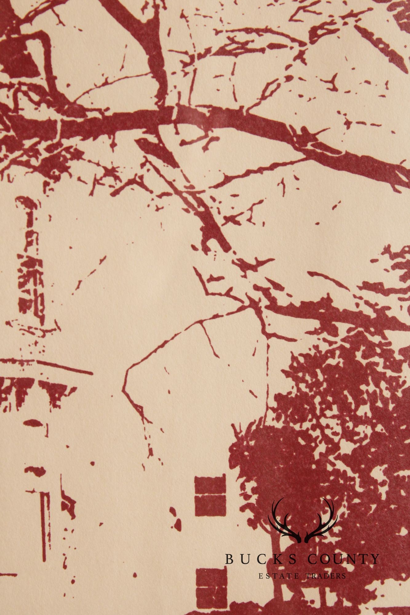 Shelley Simon Framed Linocut, Historic Cape May Douglas Gregory House