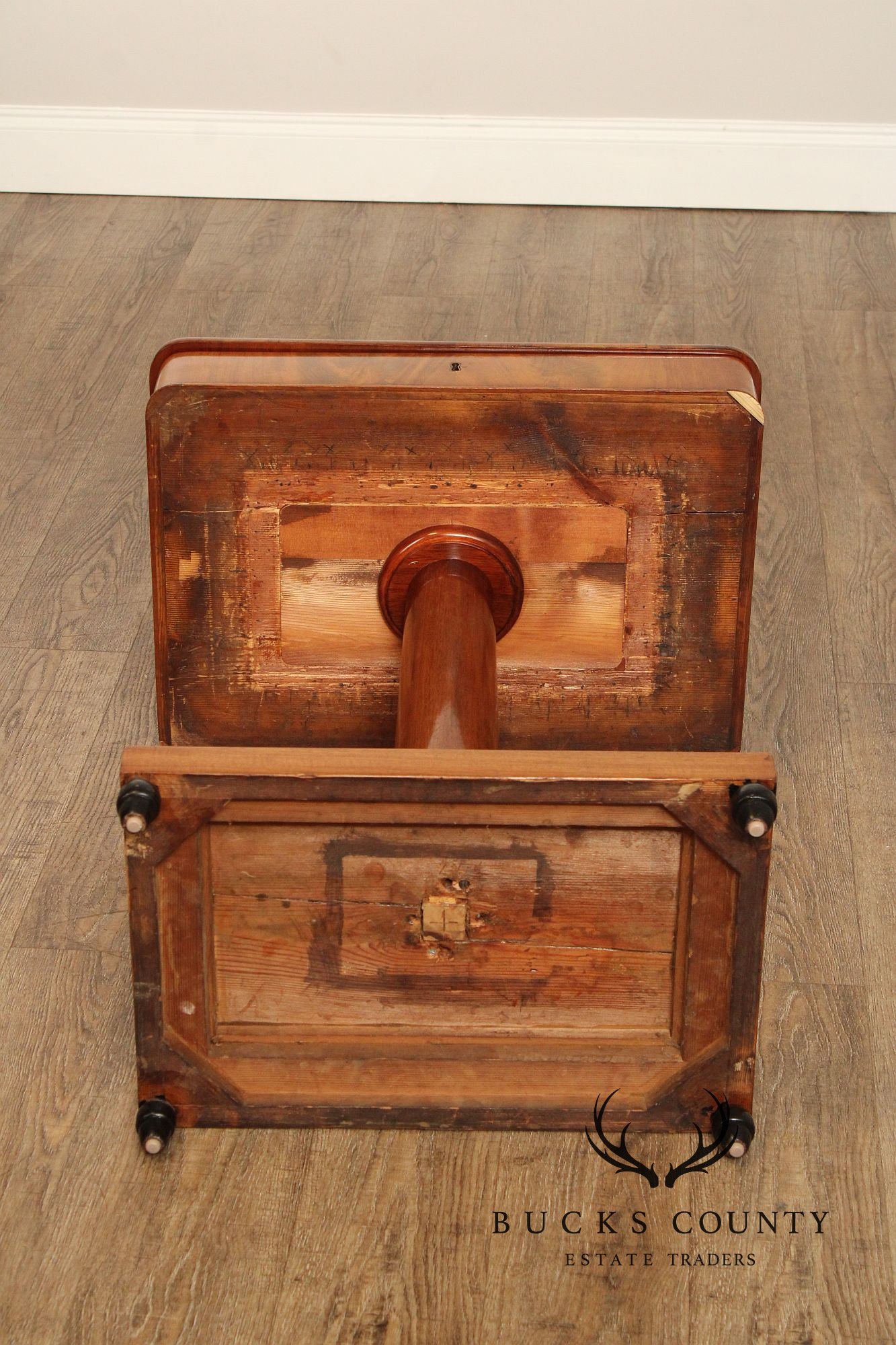 Antique English Empire Mahogany Sewing Table