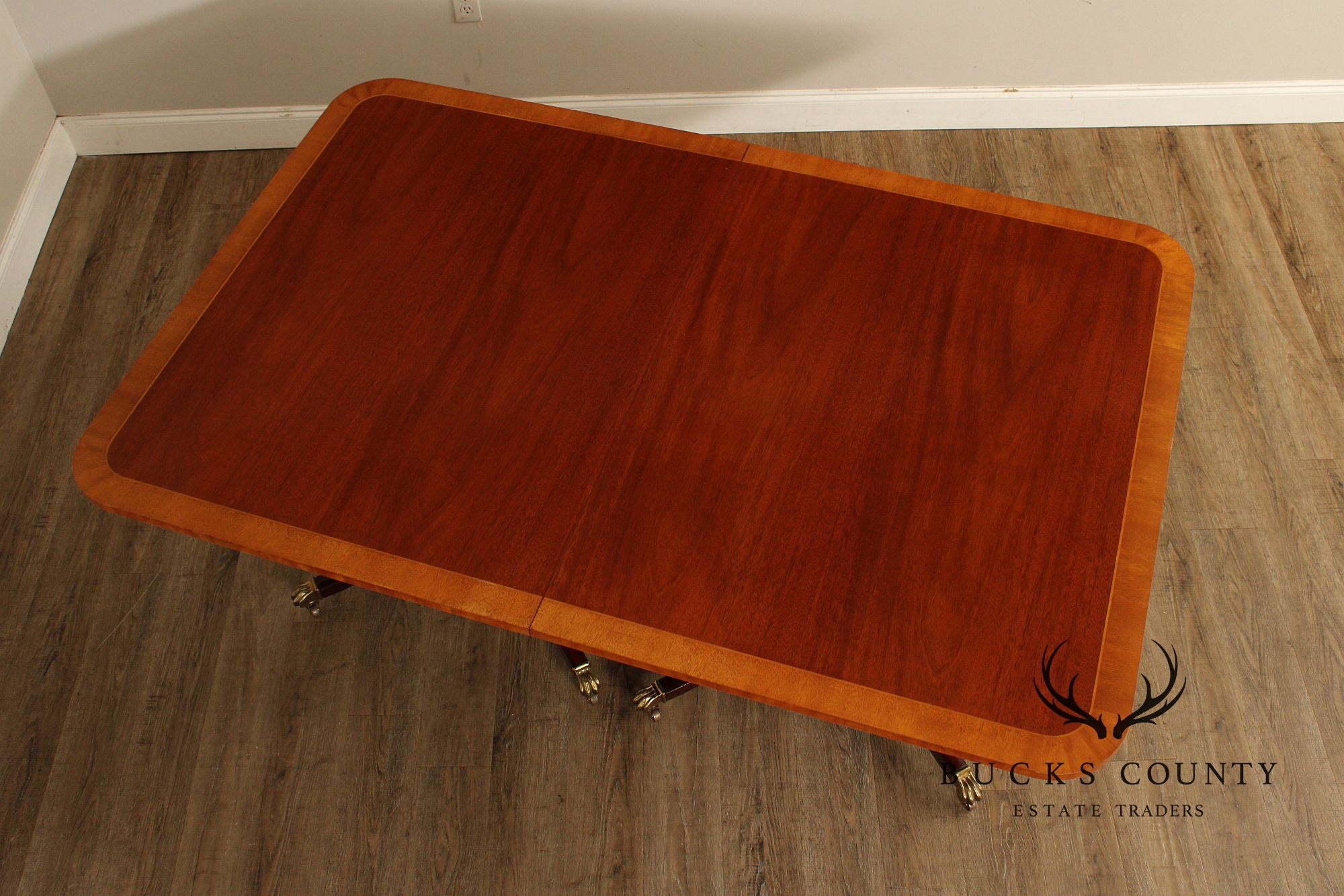 Baker Historic Charleston Reproductions Double Pedestal Mahogany Dining Table