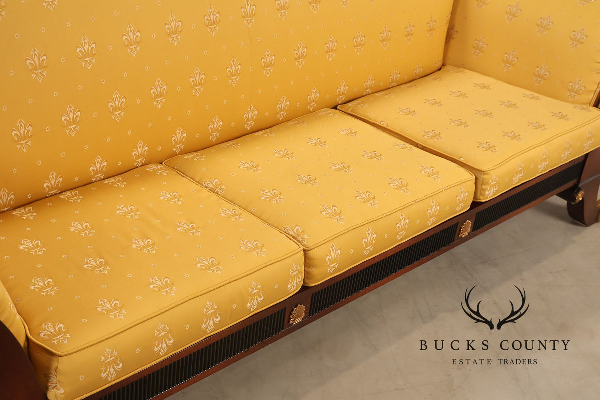 Neoclassical Empire Style Mahogany Sofa With Gilt Bronze Mounts