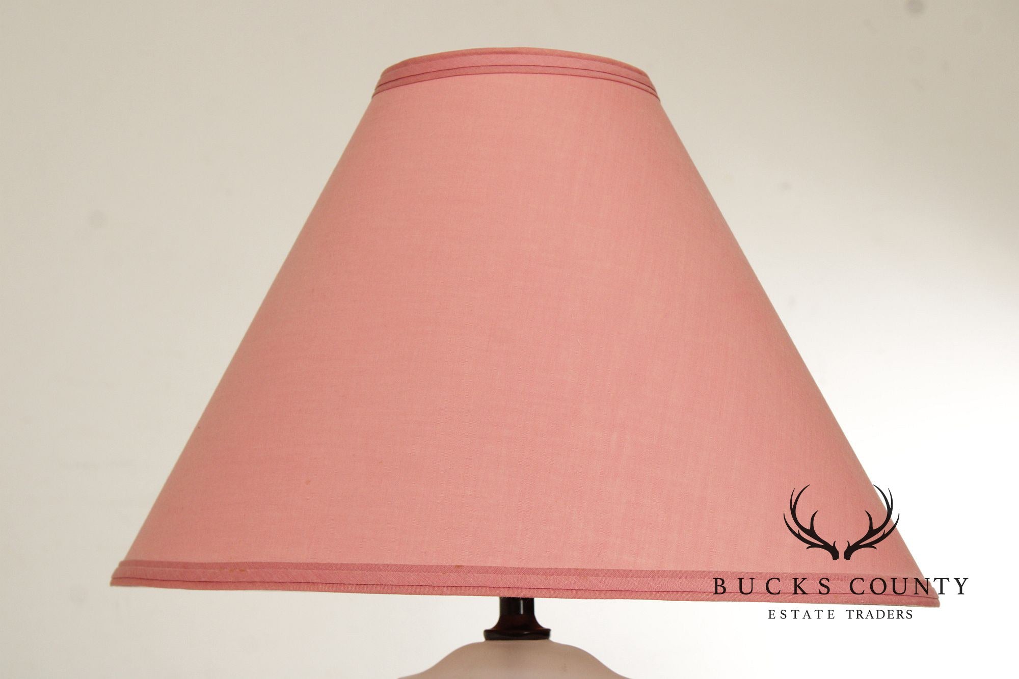 Hollywood Regency Pink Glass Table Lamp