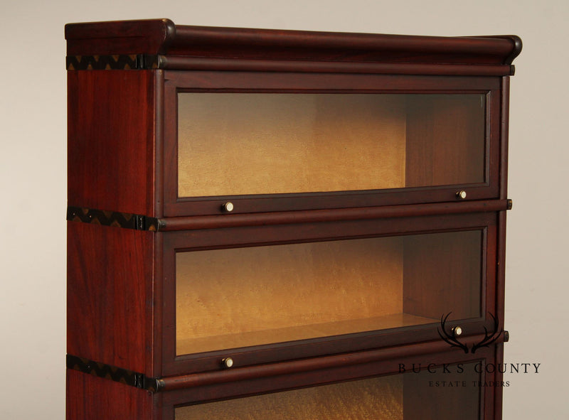 Macey Five-Stack Mahogany and Glass Barrister Bookcase