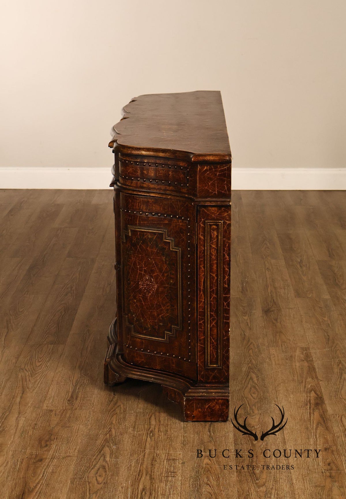 Spanish Colonial Style Faux Leather Sideboard