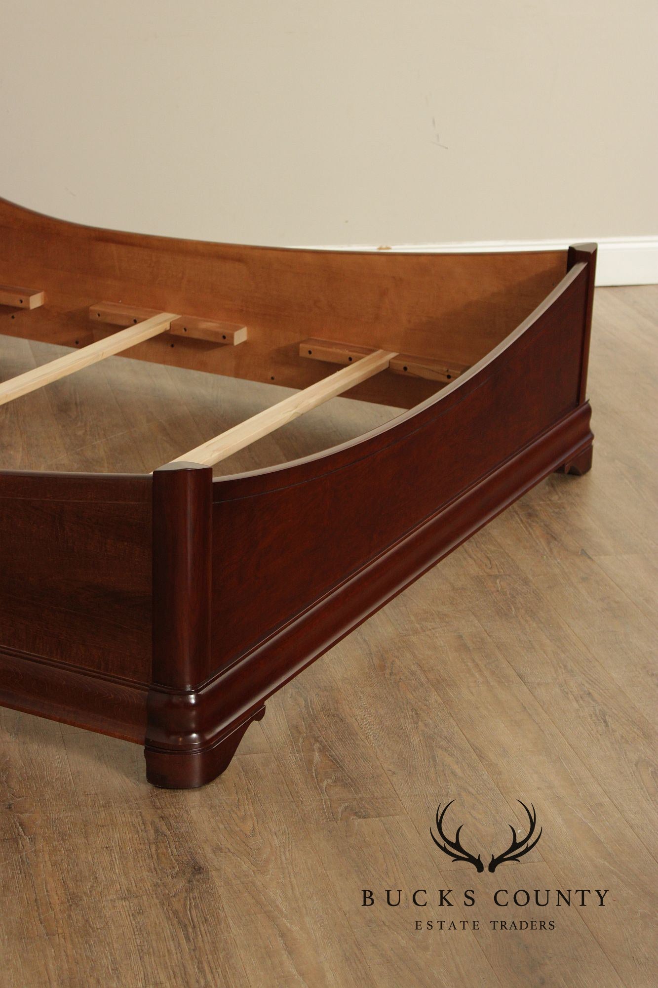 Durham Furniture Handcrafted Louis Philip Style Queen Cherry Sleigh Bed
