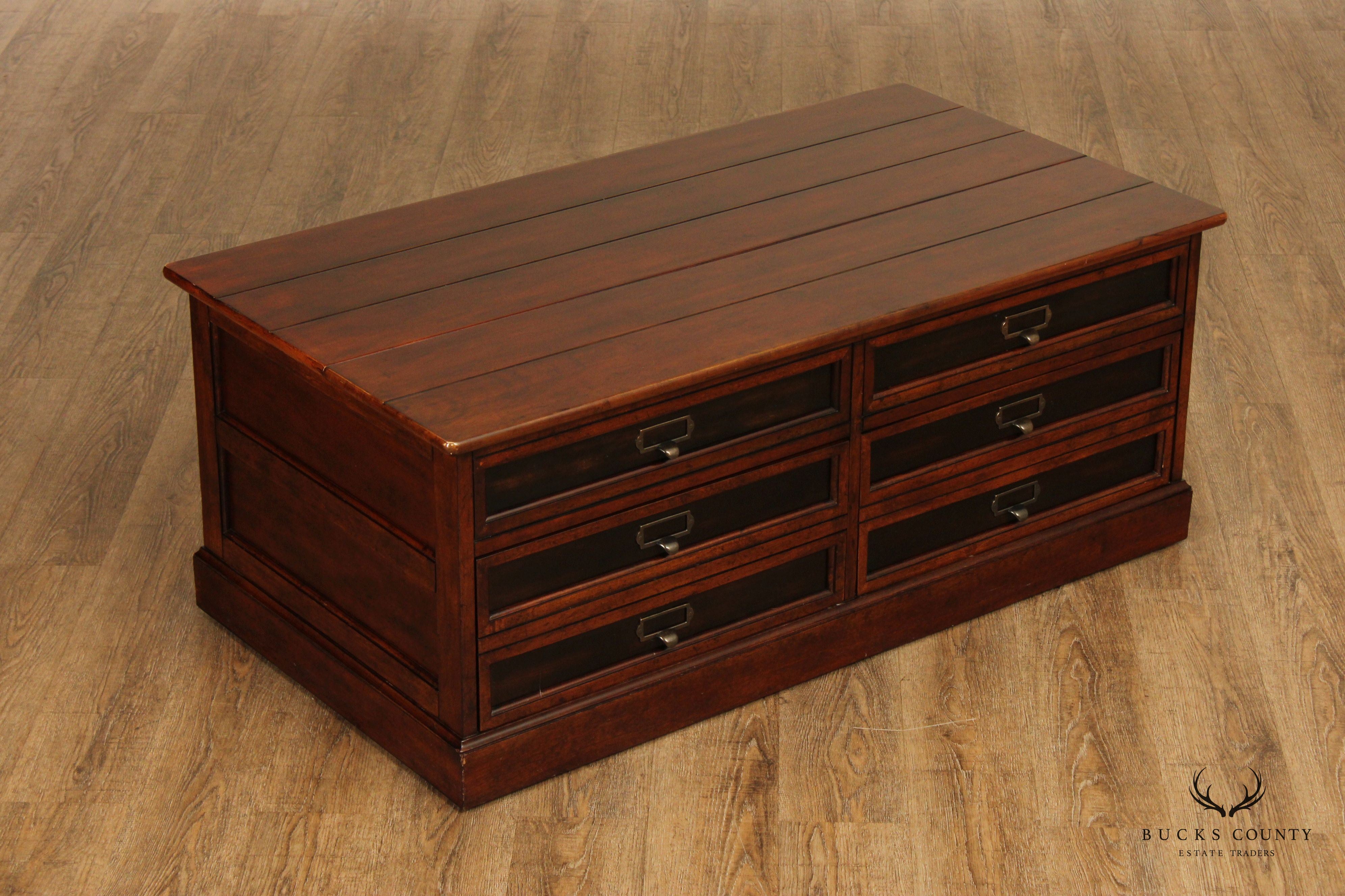 Hammary Faux File Chest Storage Cocktail Table