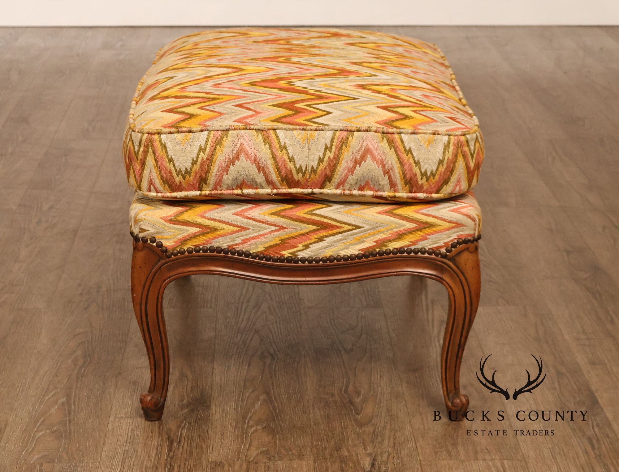 Baker Furniture Louis XV Style Wing Back Bergère Chair And Ottoman