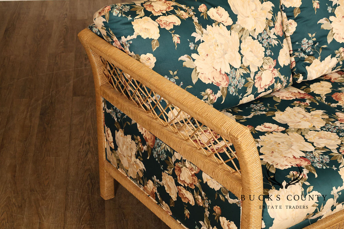 Lexington Henry Link Furniture Upholstered Wicker Loveseat