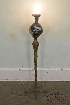 Antique Bronze Stork Leg Floor Lamp (possibly P.E. Guerin)