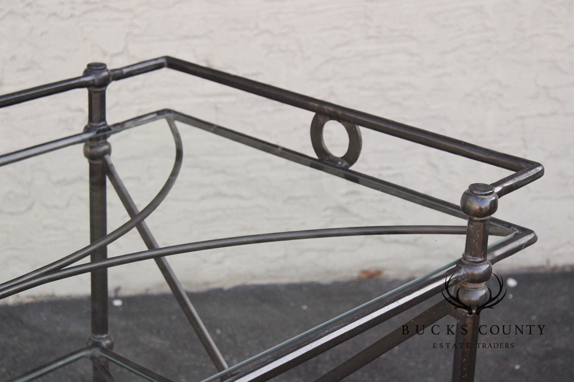 Woodard Delphi Three-Tier Patio Serving Bar Cart