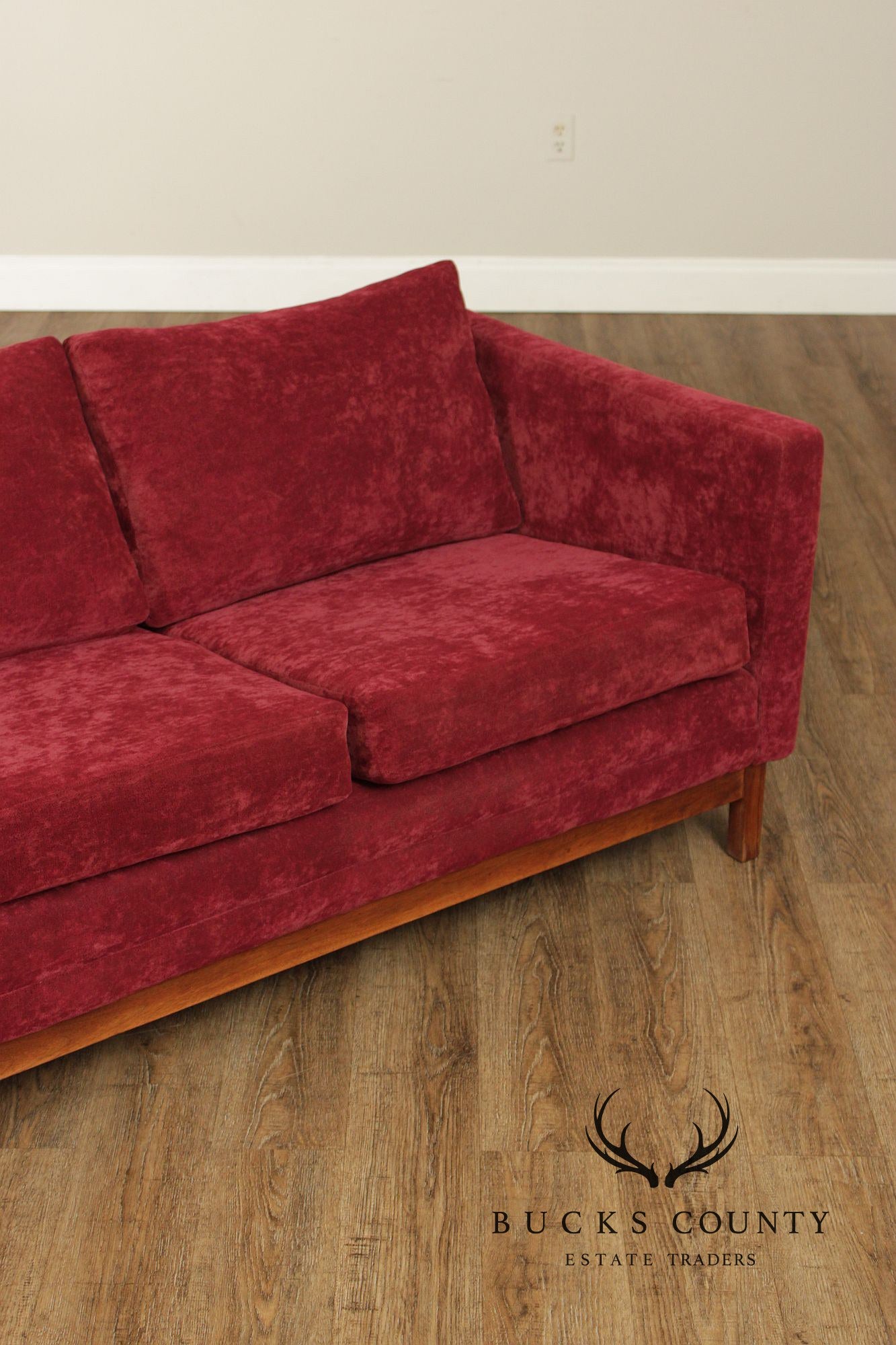 Edward Wormley Attributed Mid-Century Modern Three Cushion Sofa