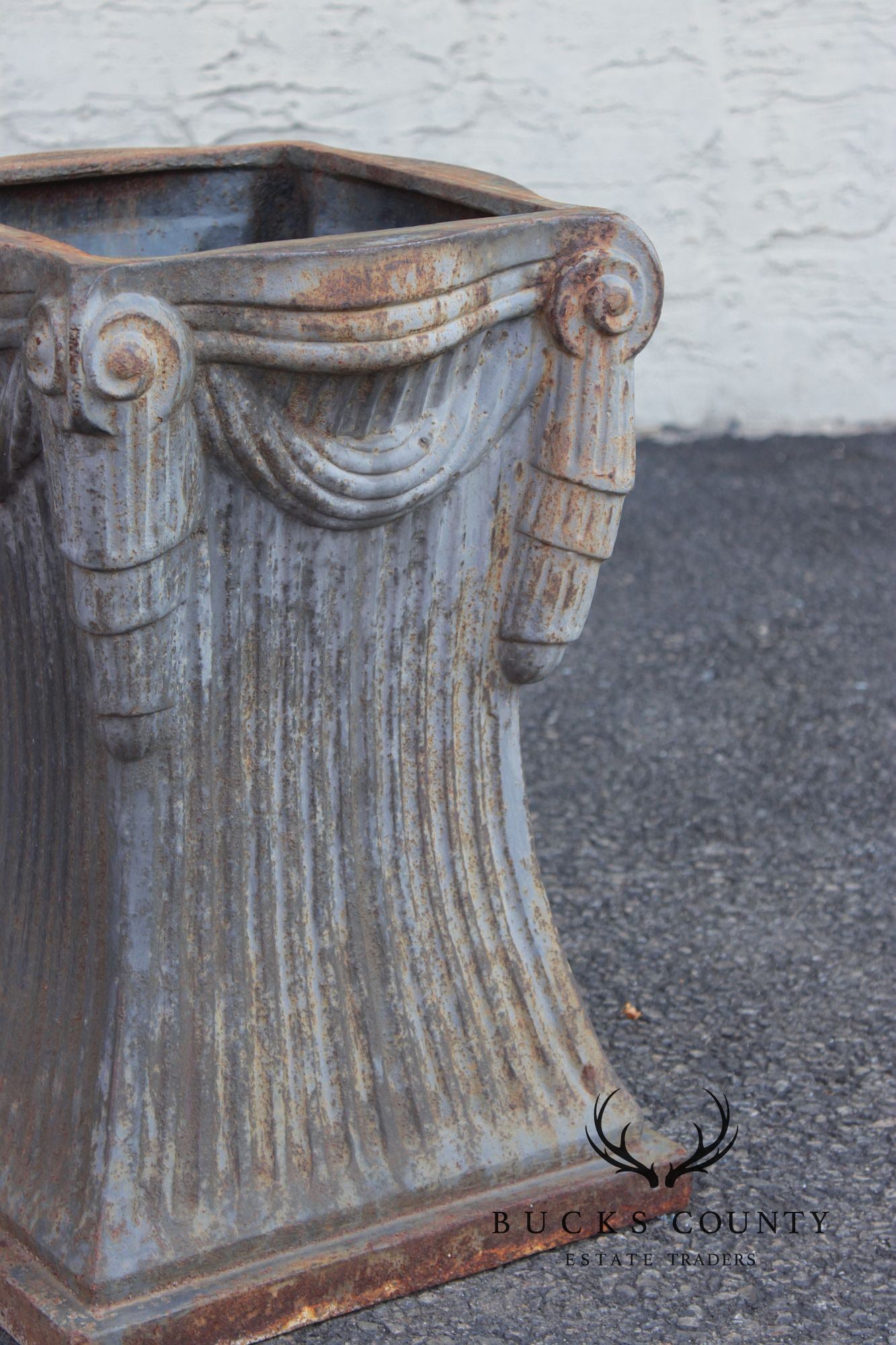 Vintage Pair of Cast Iron Garden Pedestals