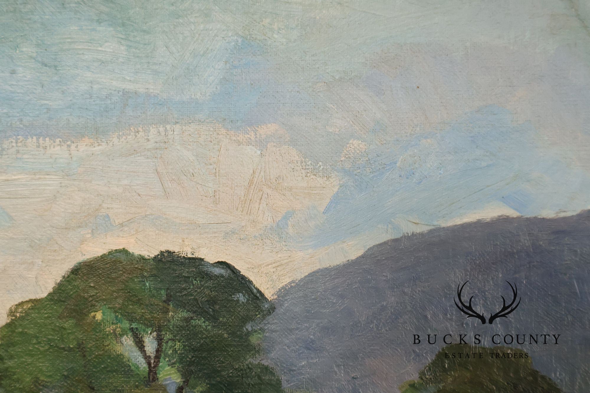 Alice Weed Framed Oil Painting, New England Farmstead