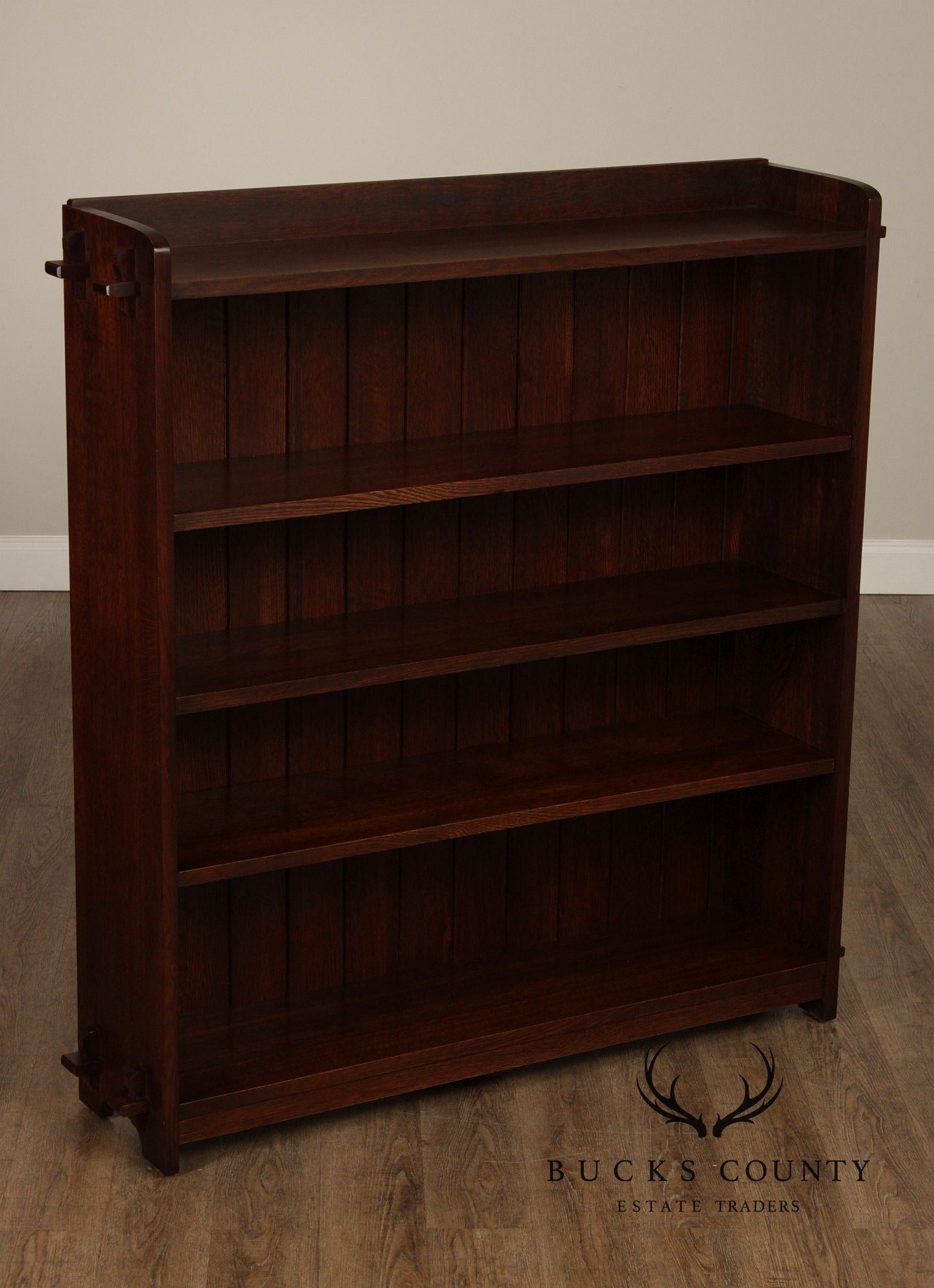 Stickley Mission Collection Oak Open Double Bookcase