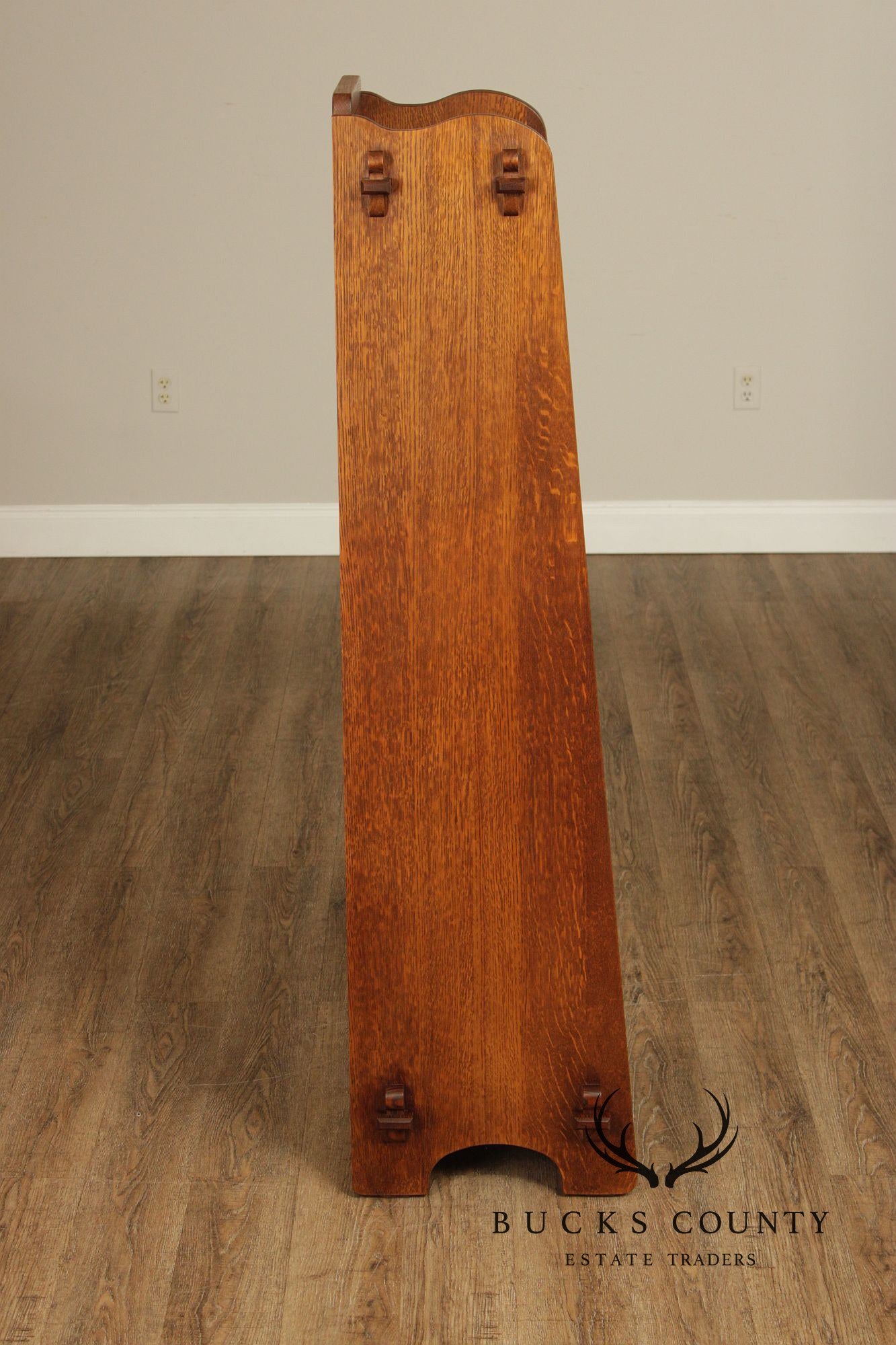 Warren Hile Studio Mission Style Quarter Sawn Oak Tapered Bookcase