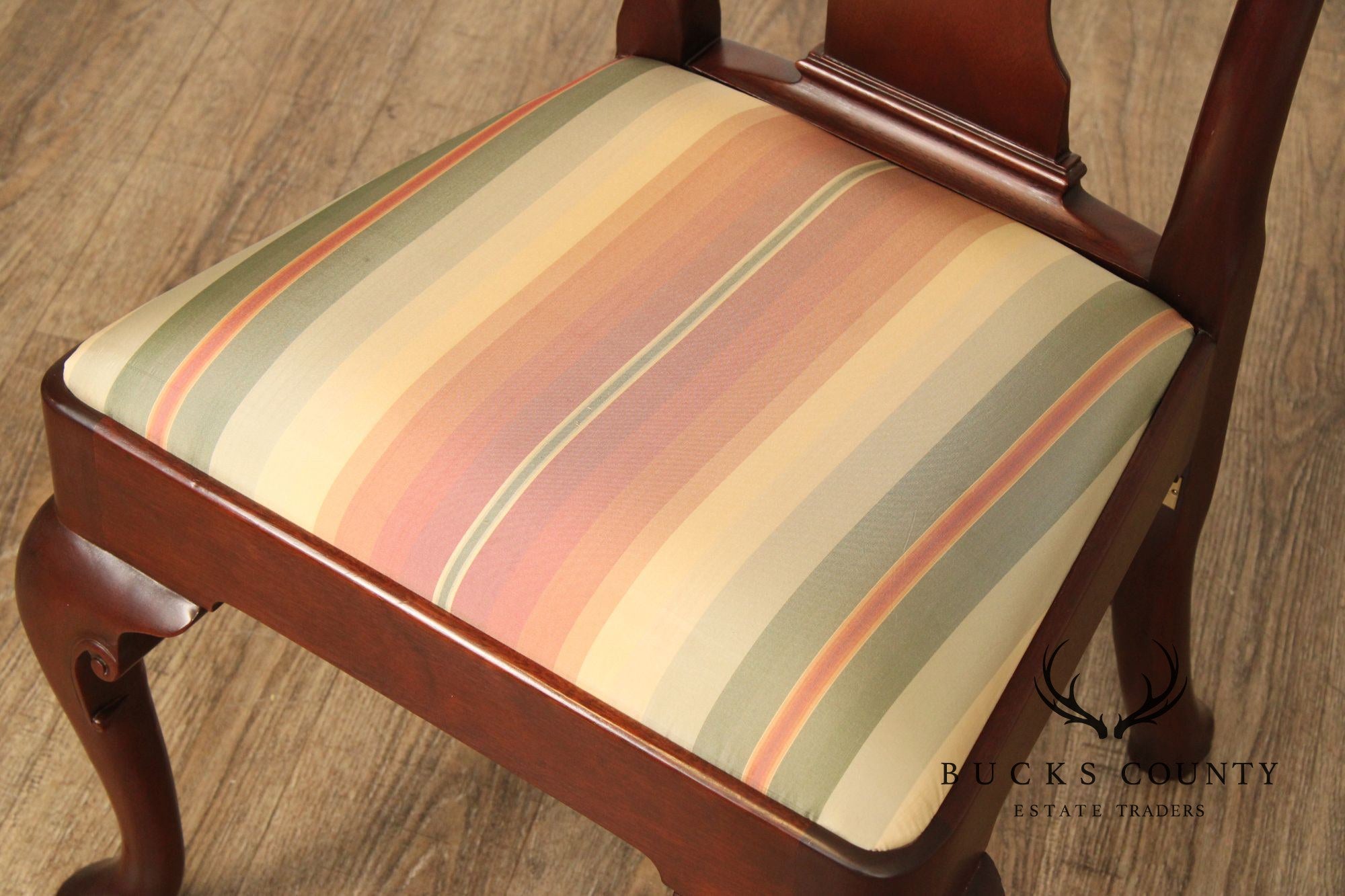 Stickley Williamsburg Reserve Set Of Four Mahogany Queen Anne Side Dining Chairs