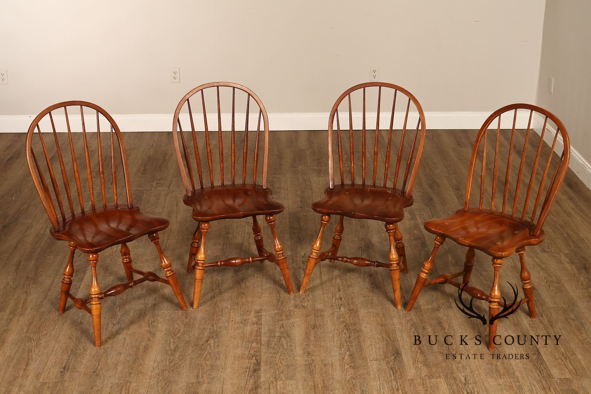 Frederick Duckloe Set of Four Windsor Dining Chairs